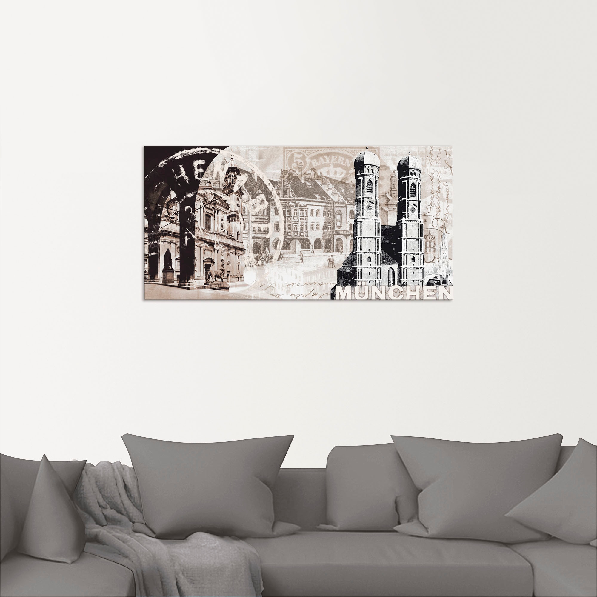Black Friday Artland Wandbild »München«, Deutschland, (1 St.), als Alubild,  Leinwandbild, Wandaufkleber oder Poster in versch. Größen | BAUR