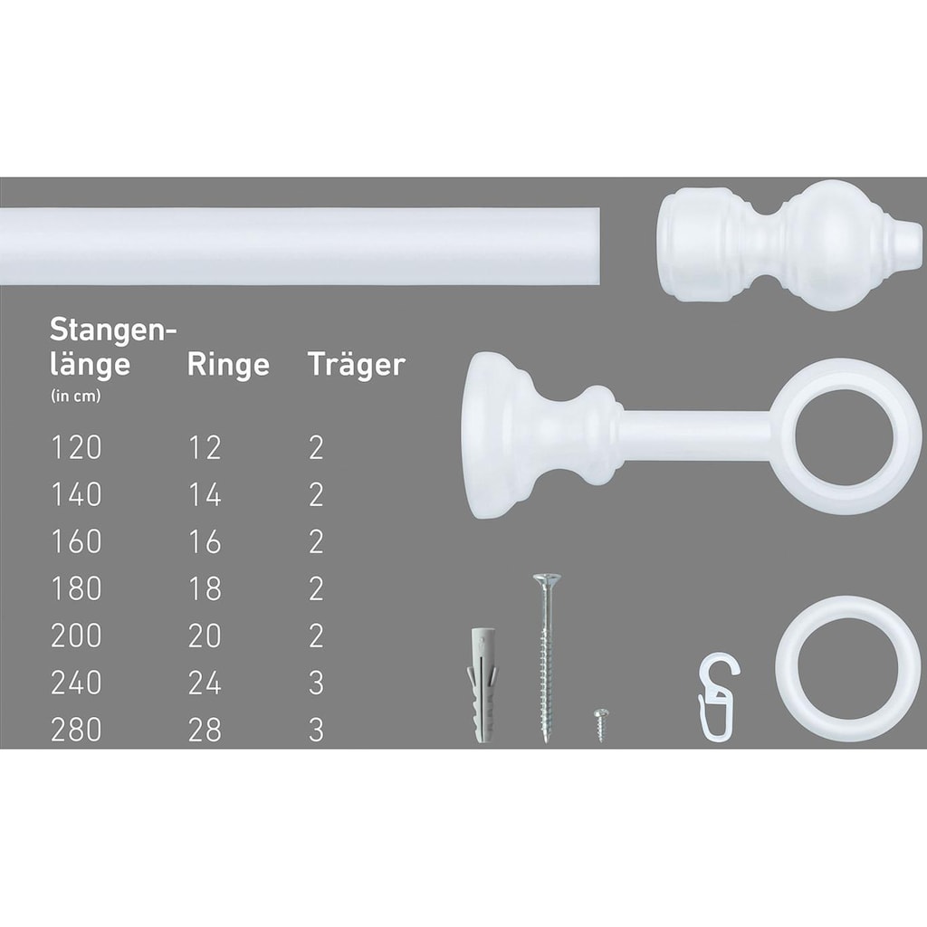Good Life Vorhangstange »Trend«, 1 läufig-läufig, Fixmaß