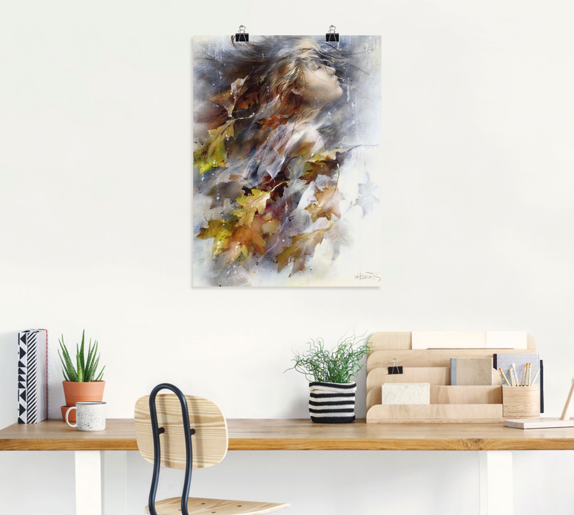 Artland Wandbild "Herbst" Frau 1 Stk. tlg. als Leinwandbild, Poster, Wandau günstig online kaufen