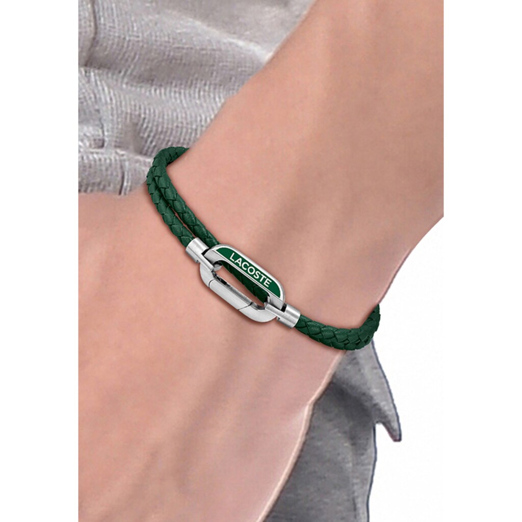 Lacoste Armband »Schmuck Edelstahl Armschmuck Lederarmband STARBOARD«