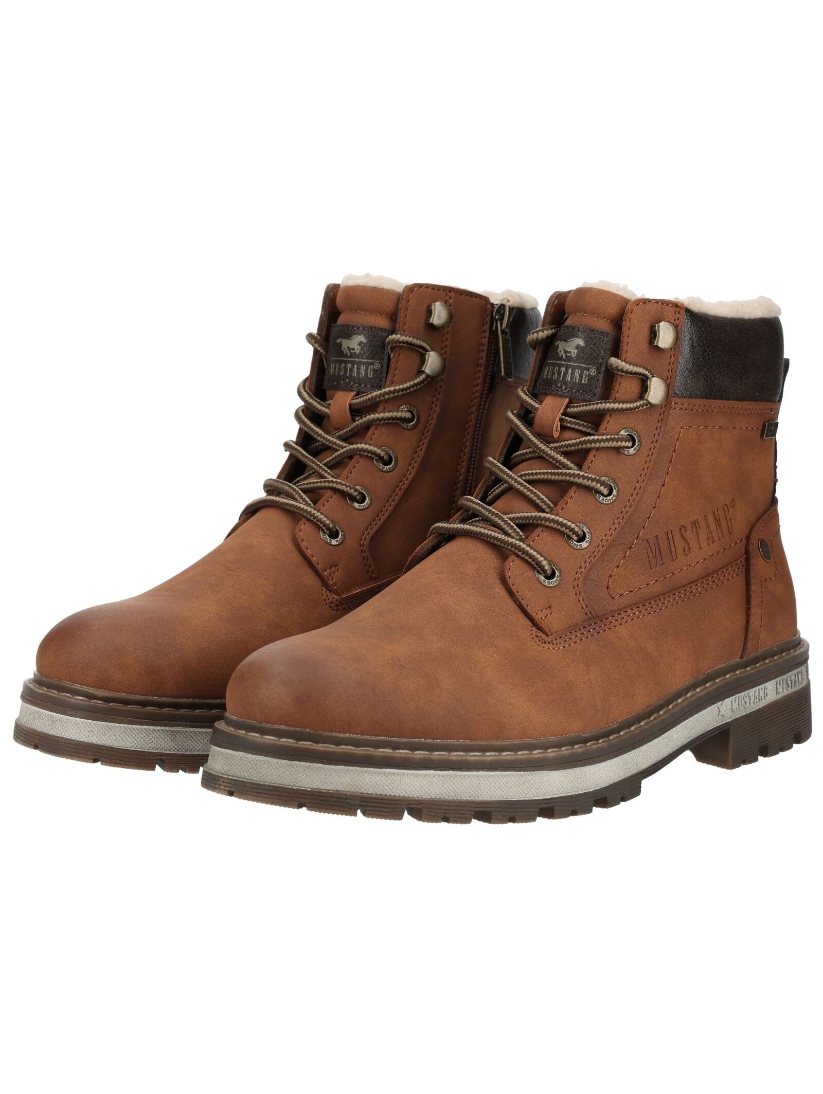Mustang Shoes Schnürstiefelette »Mustang Shoes Stiefelette Lederimitat«