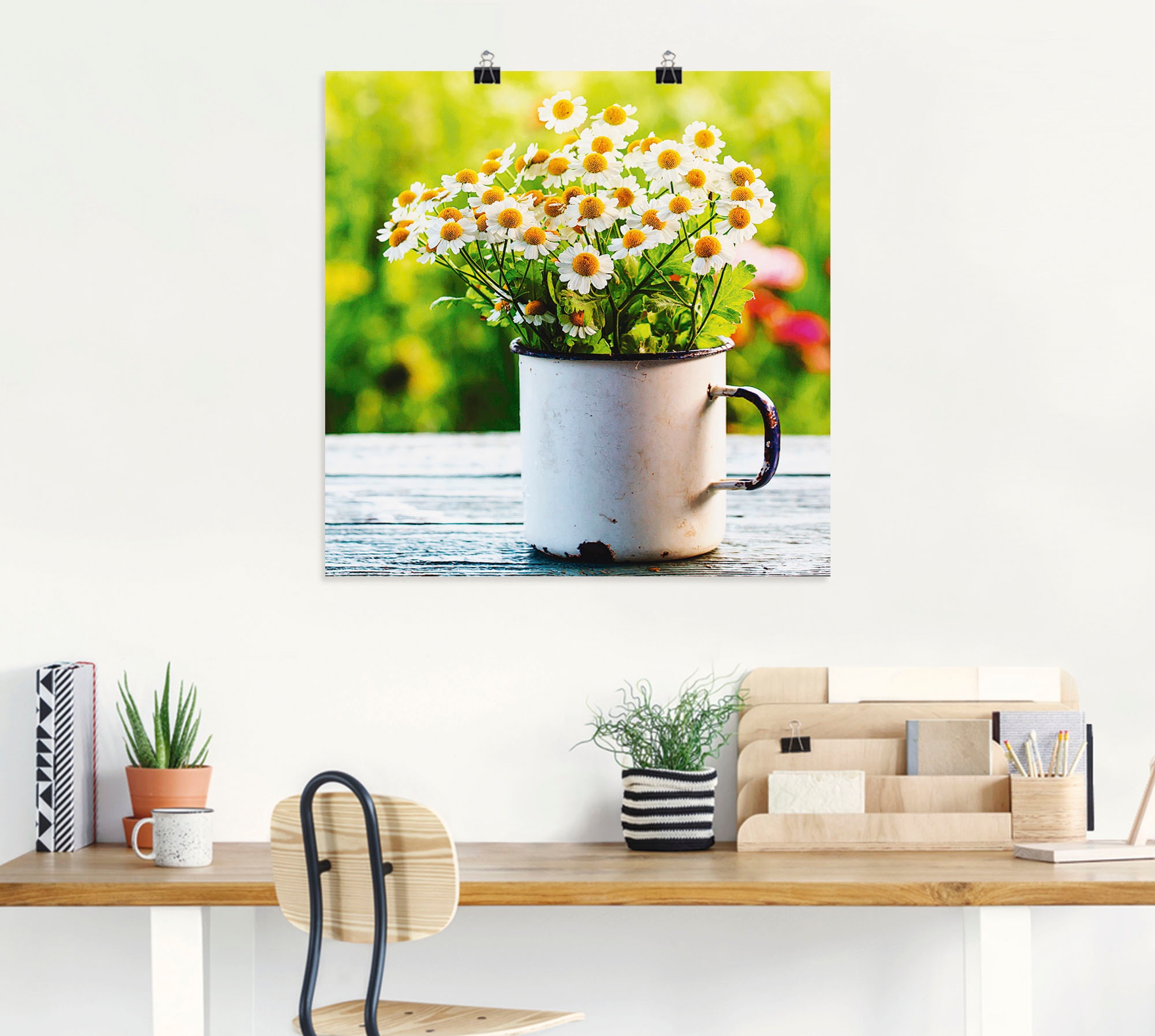 Artland Wandbild "Frühlingsgarten mit Gänseblümchen", Blumen, (1 St.), als günstig online kaufen