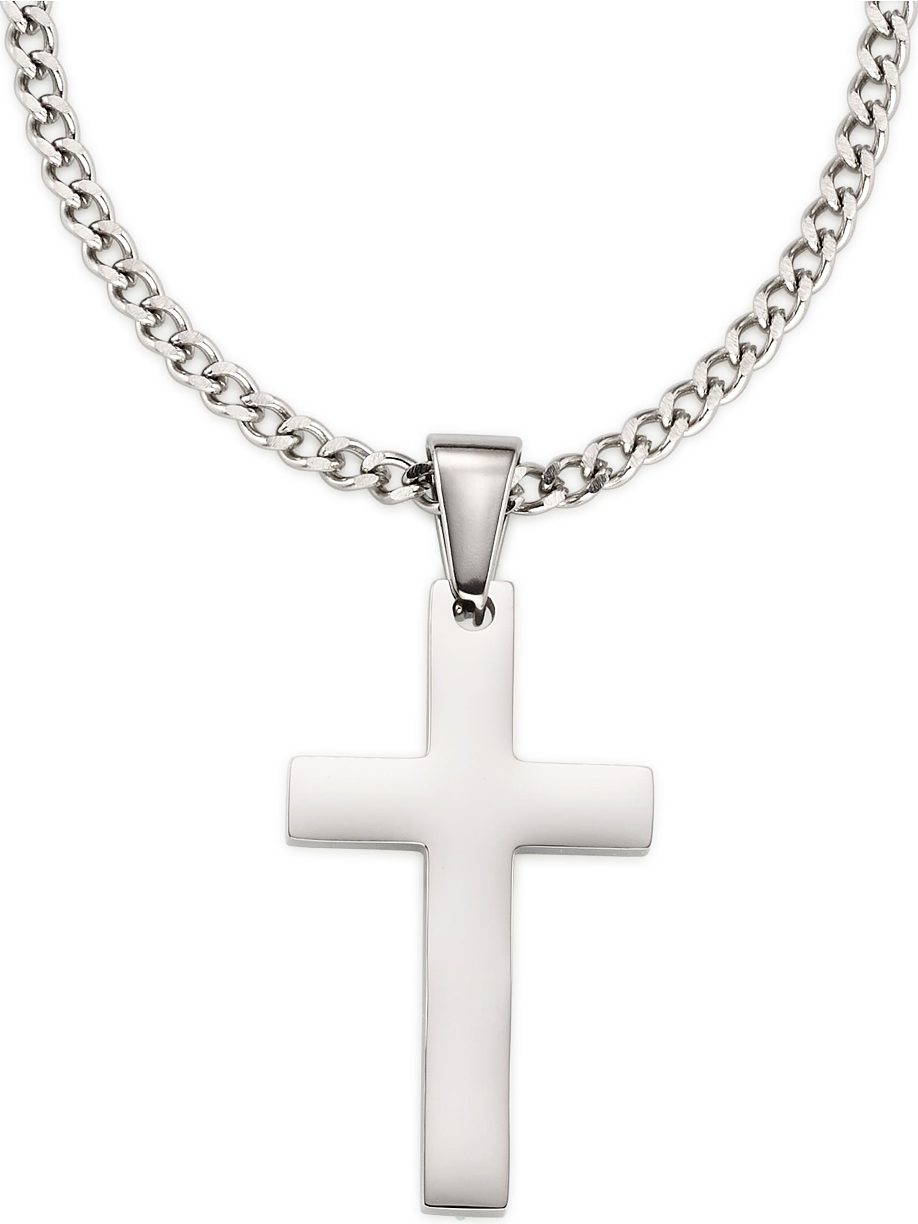 Bruno Banani Kette mit Anhänger »Edelstahlkette mit Kreuzanhänger«