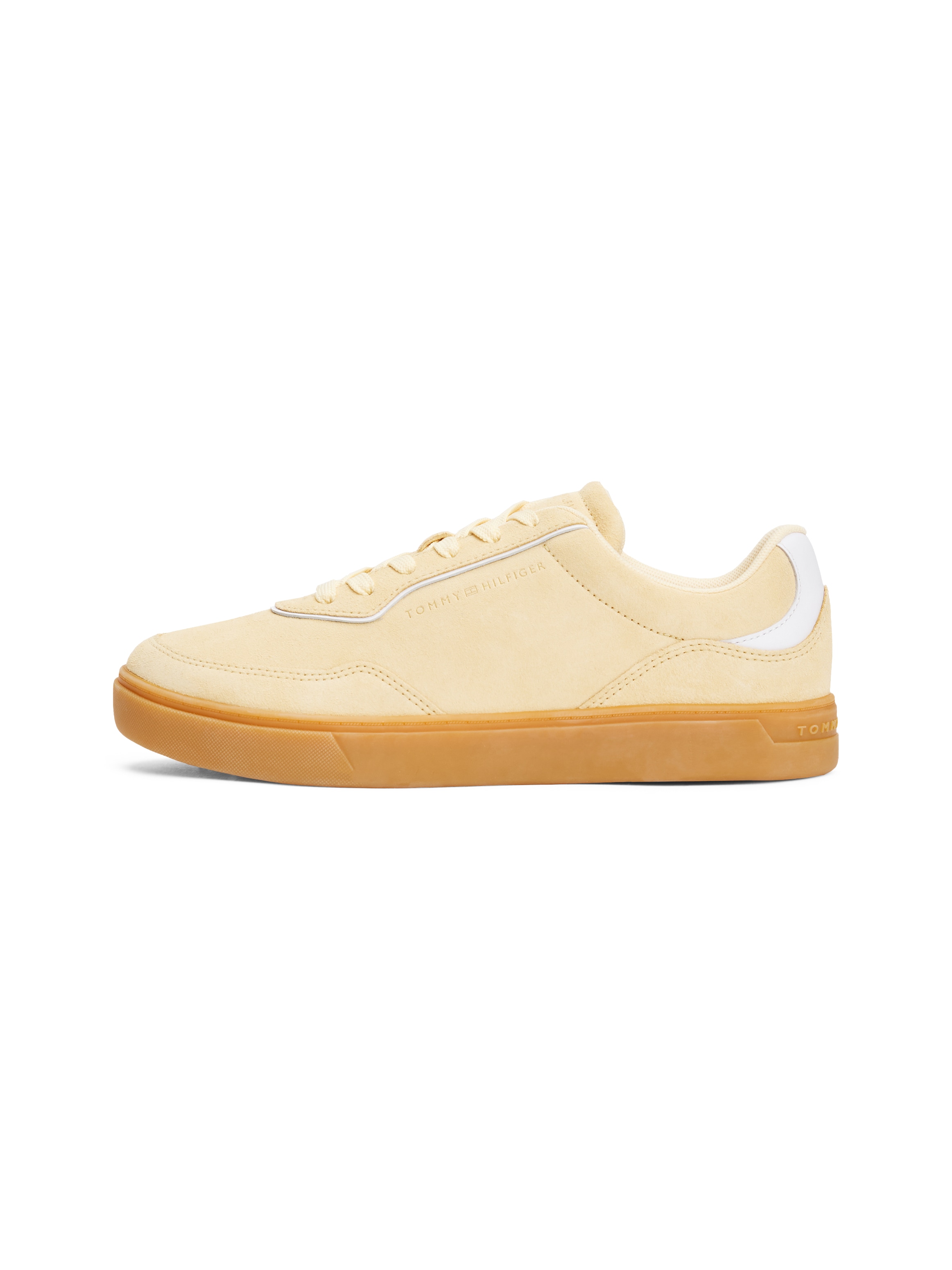Tommy Hilfiger Plateausneaker »CASUAL SUEDE SNEAKER«, Freizeitschuh, Halbschuh, Schnürer mit weich gepolstertem Schaftrand