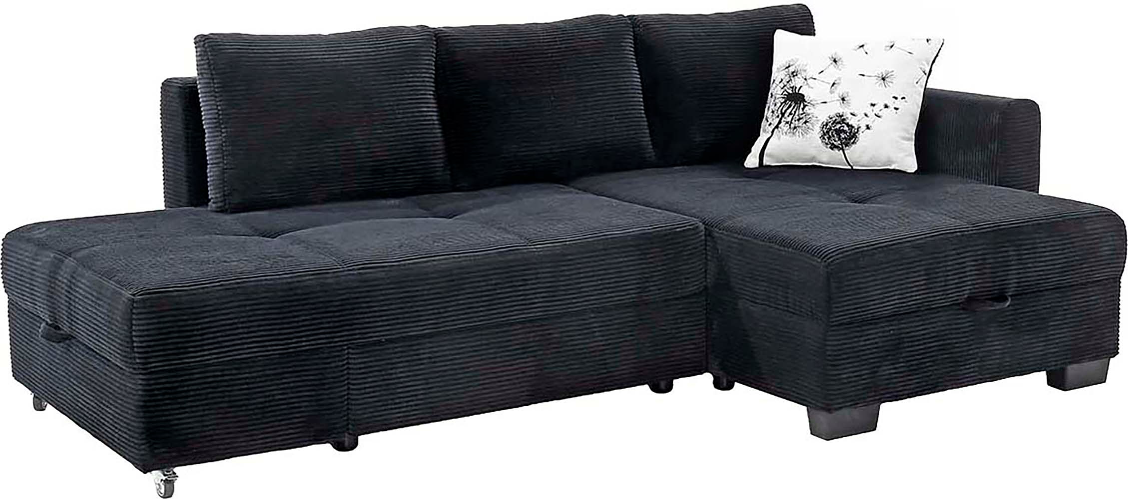 Jockenhöfer Gruppe Ecksofa »Fantasy, Dreh-Schwenk-Ottomane«, inklusive Relax- und Schlaffunktion, Ottomane links/ rechts montierbar