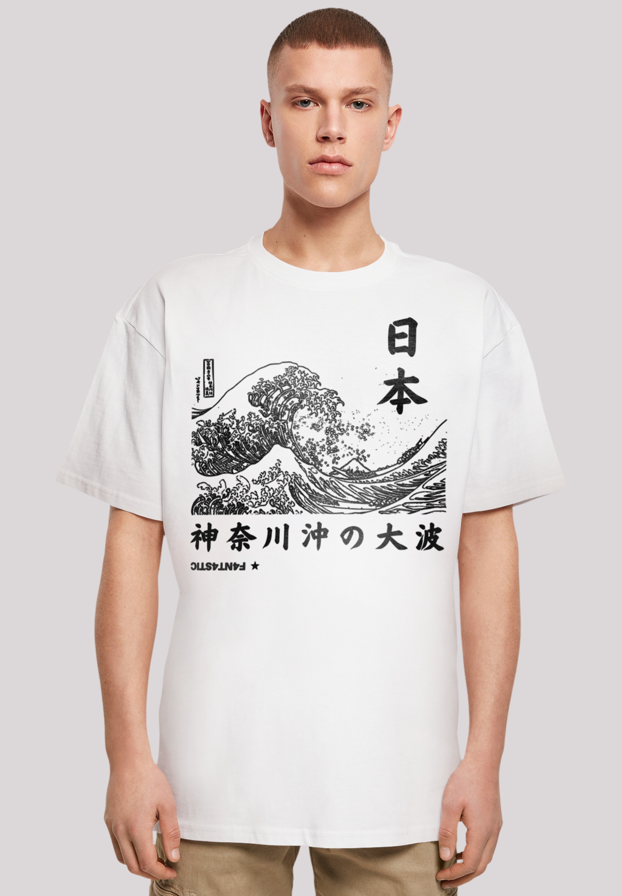 F4NT4STIC T-Shirt "Kanagawa Welle Japan", Print