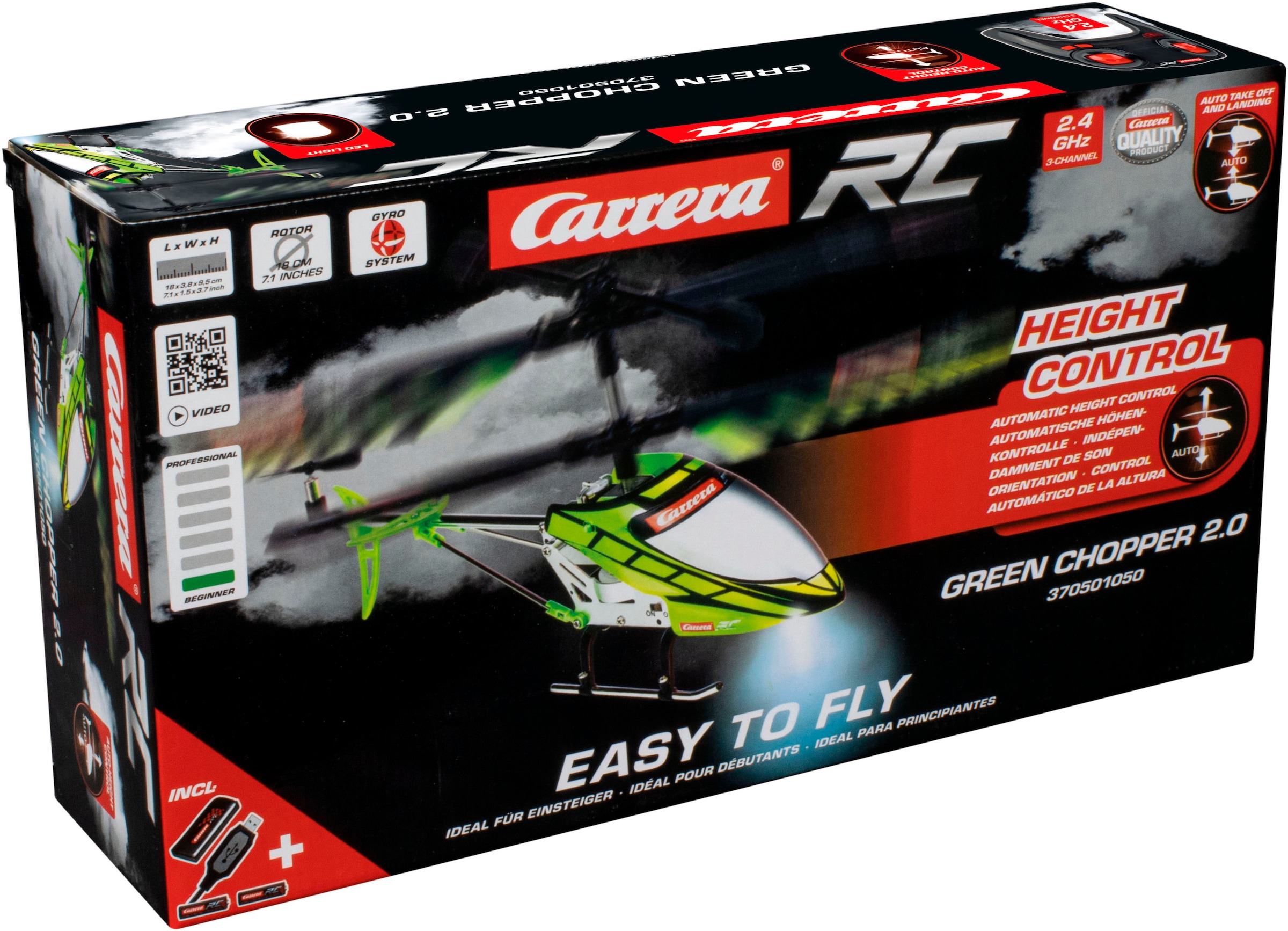Carrera® RC-Helikopter »Carrera® RC, Green Chopper 2.0, 2,4 GHz«