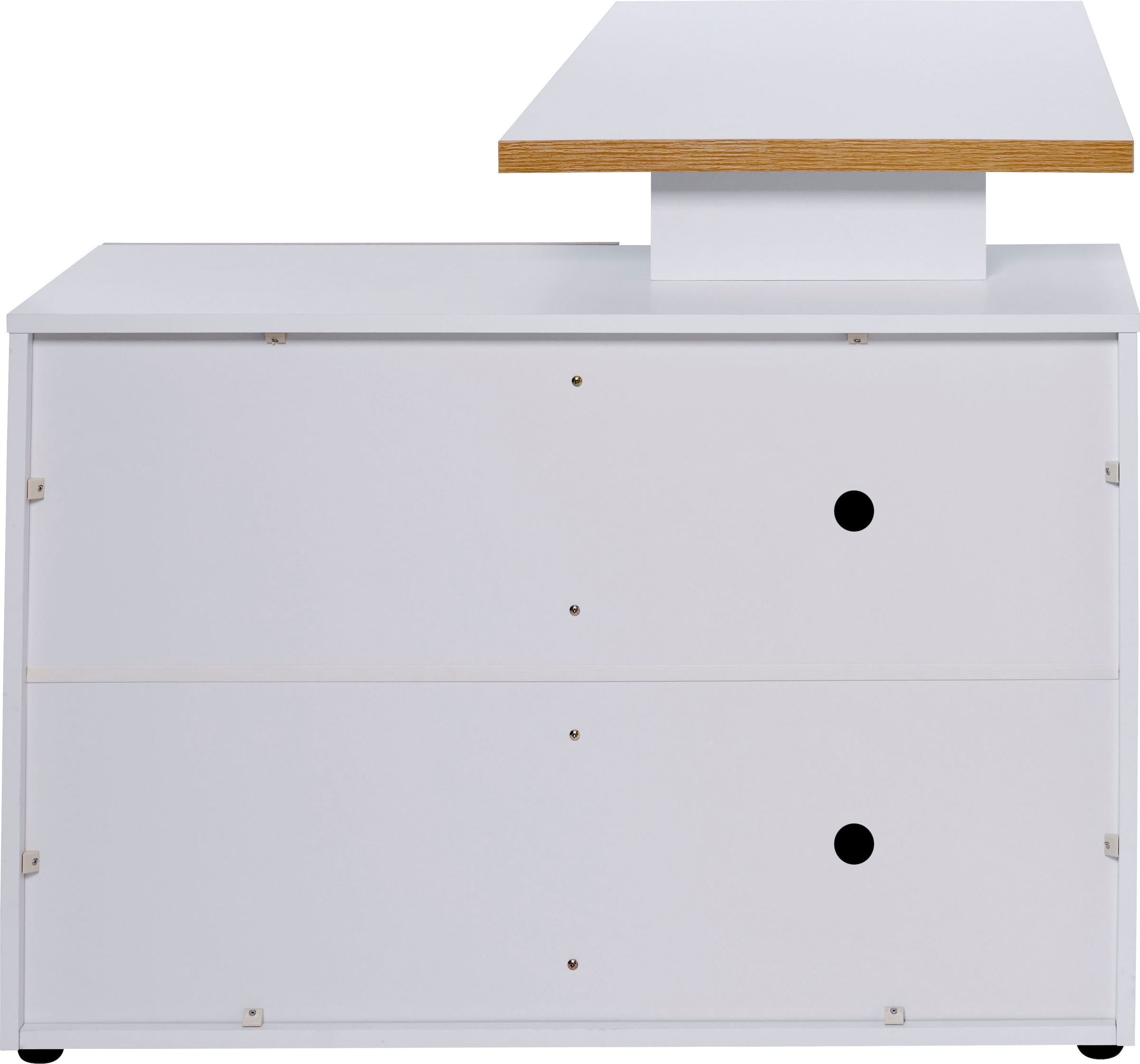 Jahnke Eckschreibtisch »CLUB C 130 E«, Eckschreibtisch, wechselseitig montierbar, Breite 130 cm