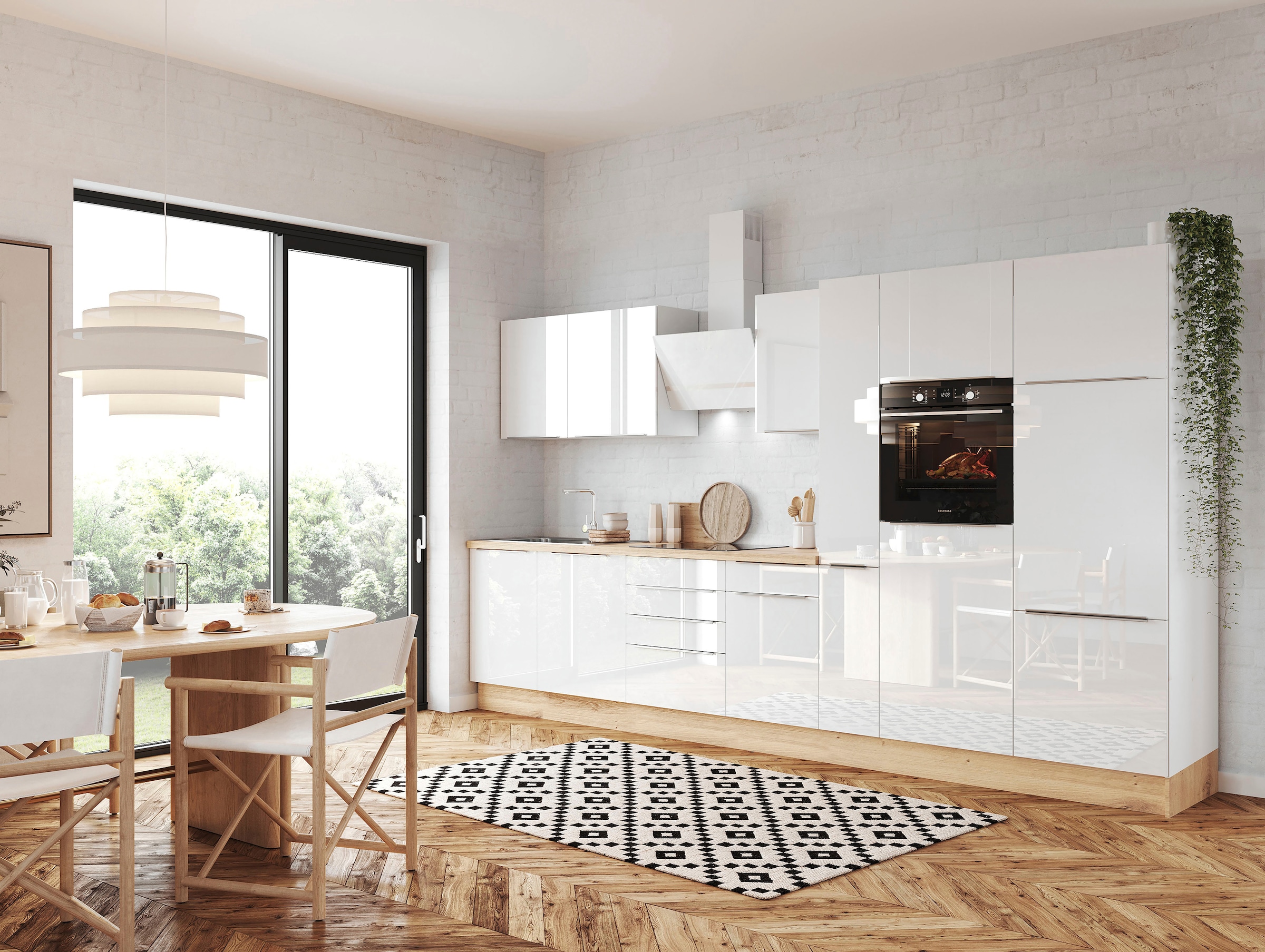 RESPEKTA Küchenzeile »Safado aus der Serie Marleen«, Breite 370 cm, mit Soft-Close