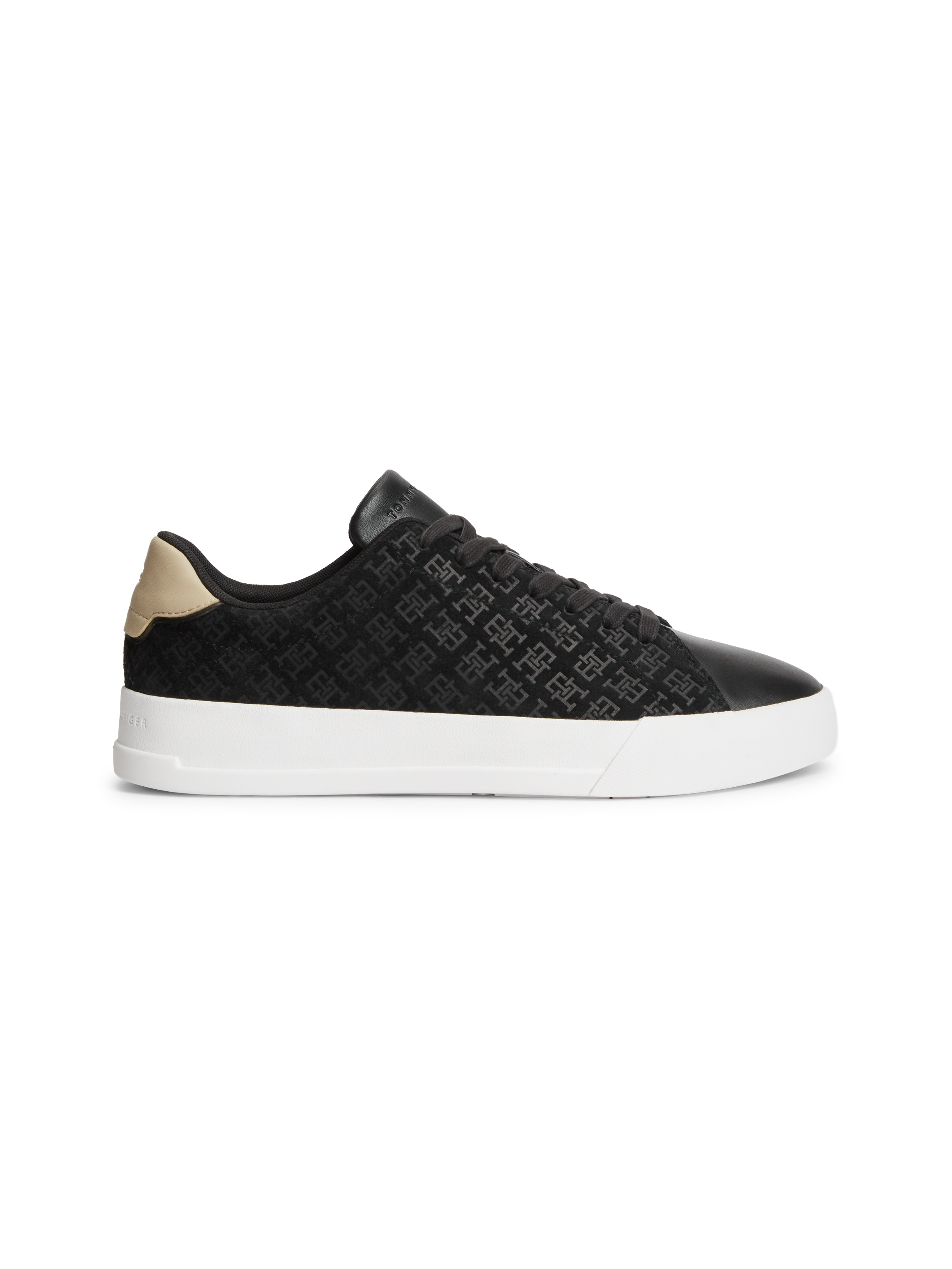 Tommy Hilfiger »TH COURT LTH MIX  MONOGRAM«  Freizeitschuh, Halbschuh, Schnürer mit TH-Allover-Prägung