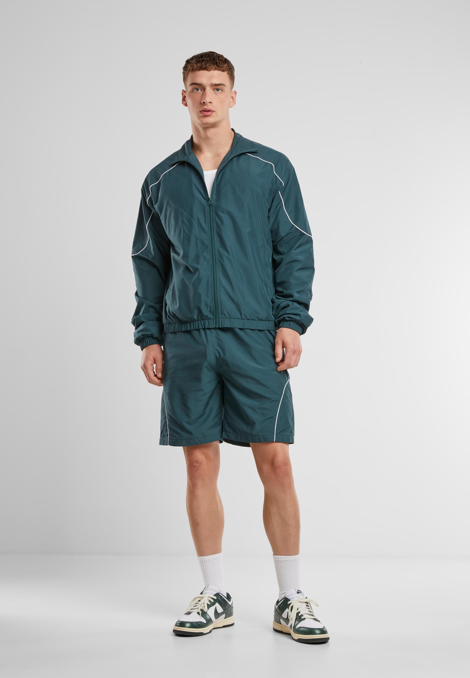 URBAN CLASSICS Trainingsjacke »Urban Classics Piped Panel Trackjacket«, (1 St.), ohne Kapuze