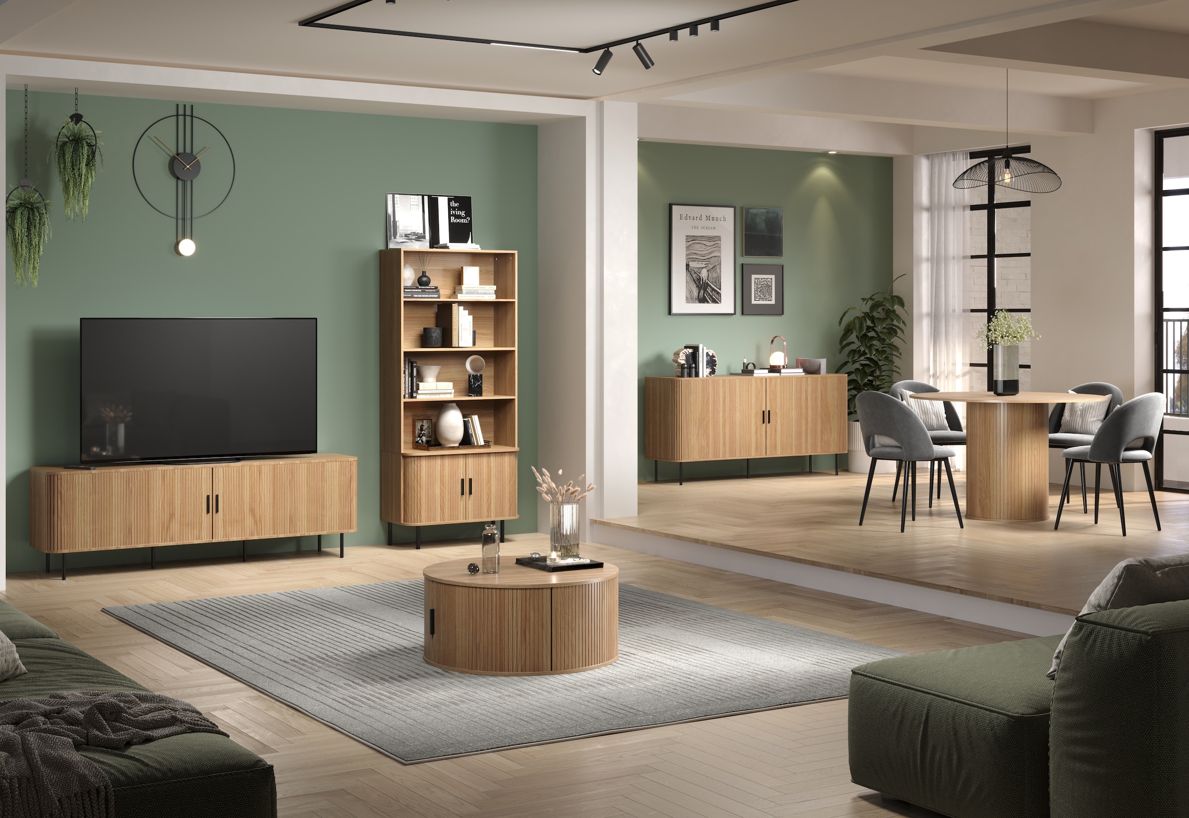 INOSIGN Bücherregal »Ronda«, (1 St.), Standregal mit Schiebetüren - Maße (B/T/H) 80/40/172 cm