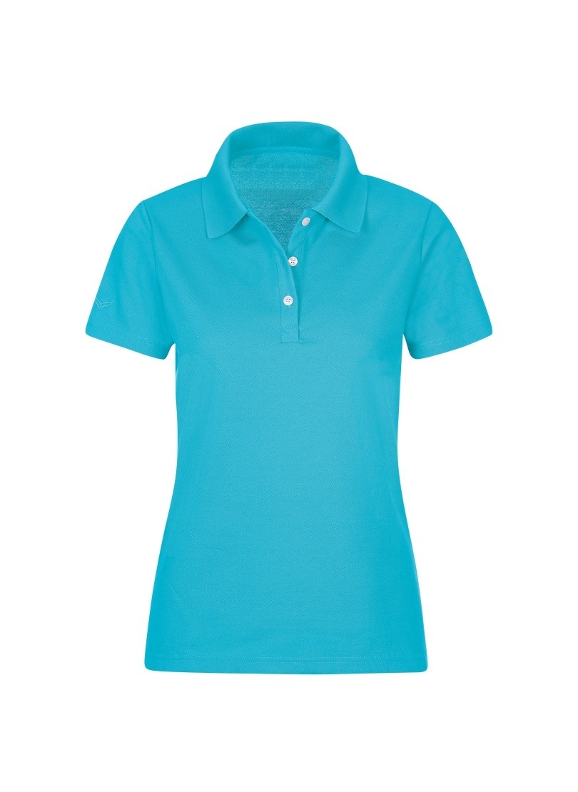 TRIGEMA Damen Poloshirt "TRIGEMA Poloshirt", blau, Basic, Gr. XXXL, 100% Baumwolle, Shirts