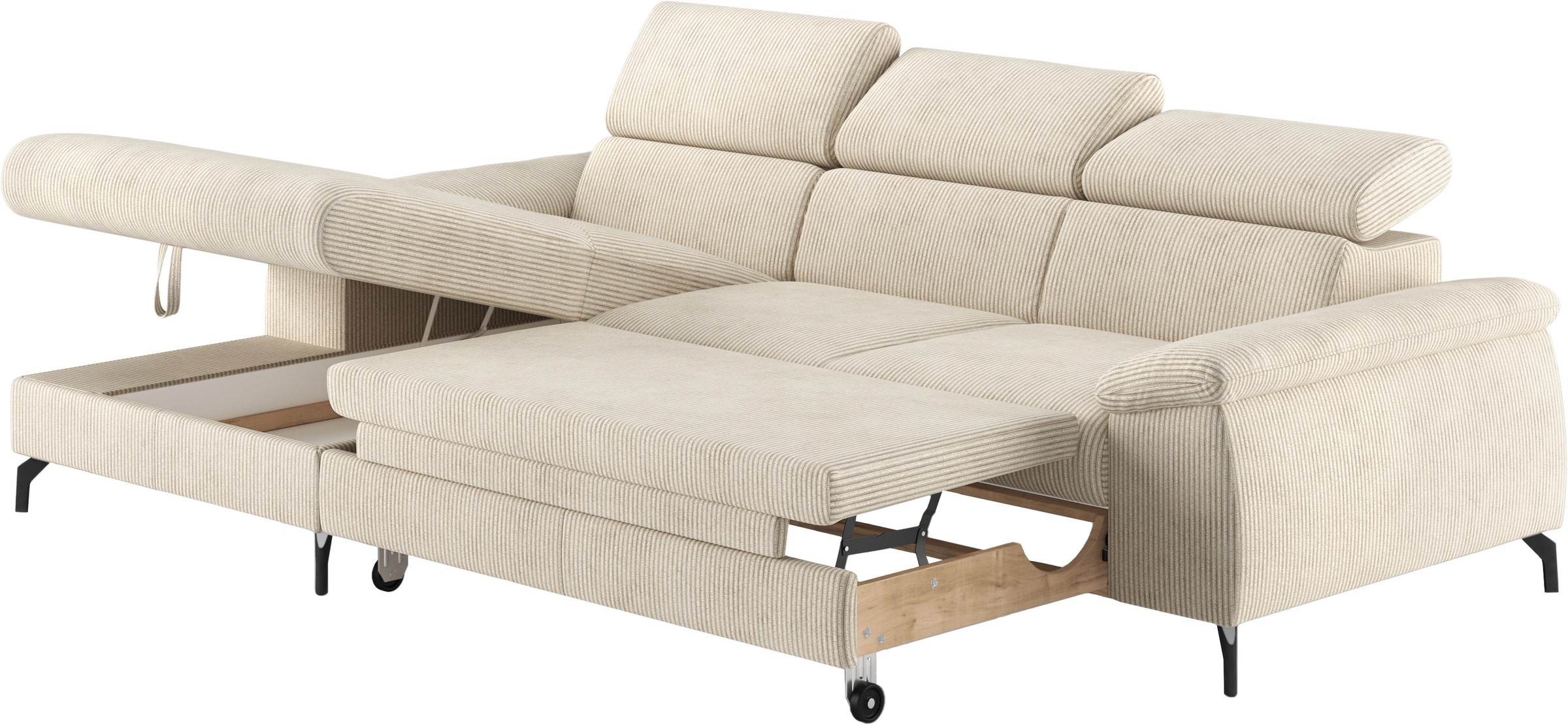 COTTA Ecksofa »Kitty L-Form«, mit Kopfteilverstellung, wahlweise mit Bettfunktion & Bettkasten