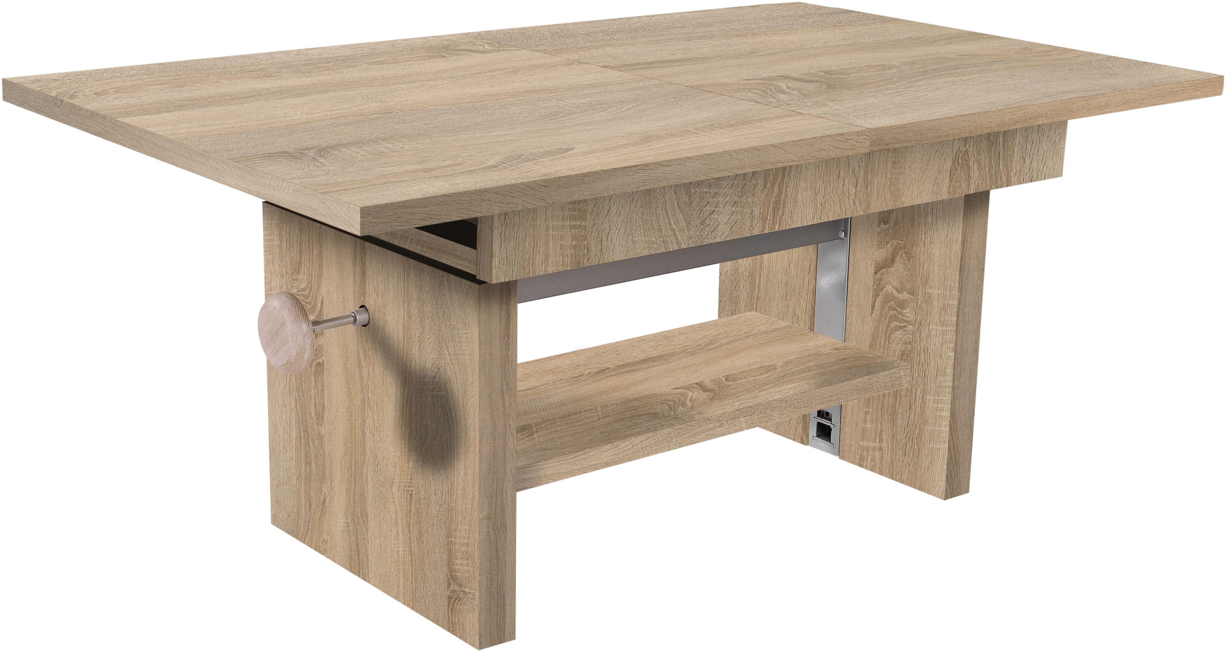 Stolkom Couchtisch »Event höhenverstellbar, ausziehbar, BxHxT 110-150x48-63x65 cm«, Höhenverstellbar mit Liftmechanik und ausziehbar in 3 Farbausführungen