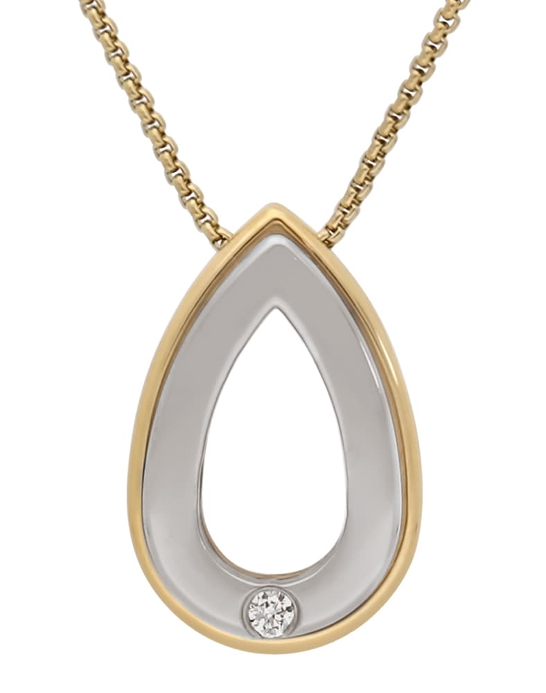 TITANIA Kette mit Anhänger »Titaniakette« bicolor mit Zirkonia