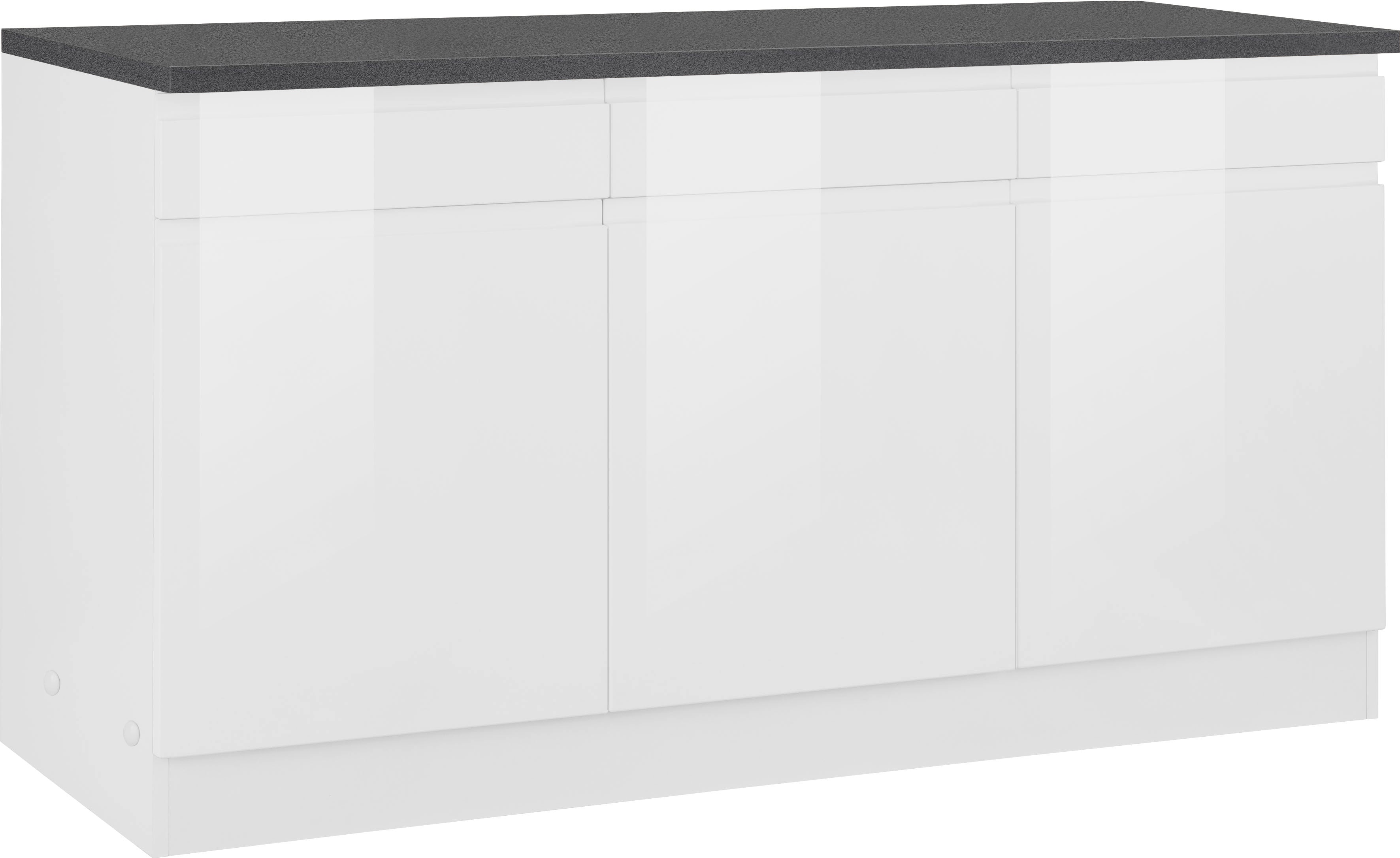 KOCHSTATION 1100000002199 "KS-Virginia,neu in verbesserter Ausführung" Stauraum, Softclose, Breite 150 cm, 3 Türen, Soft-Close-Funktion