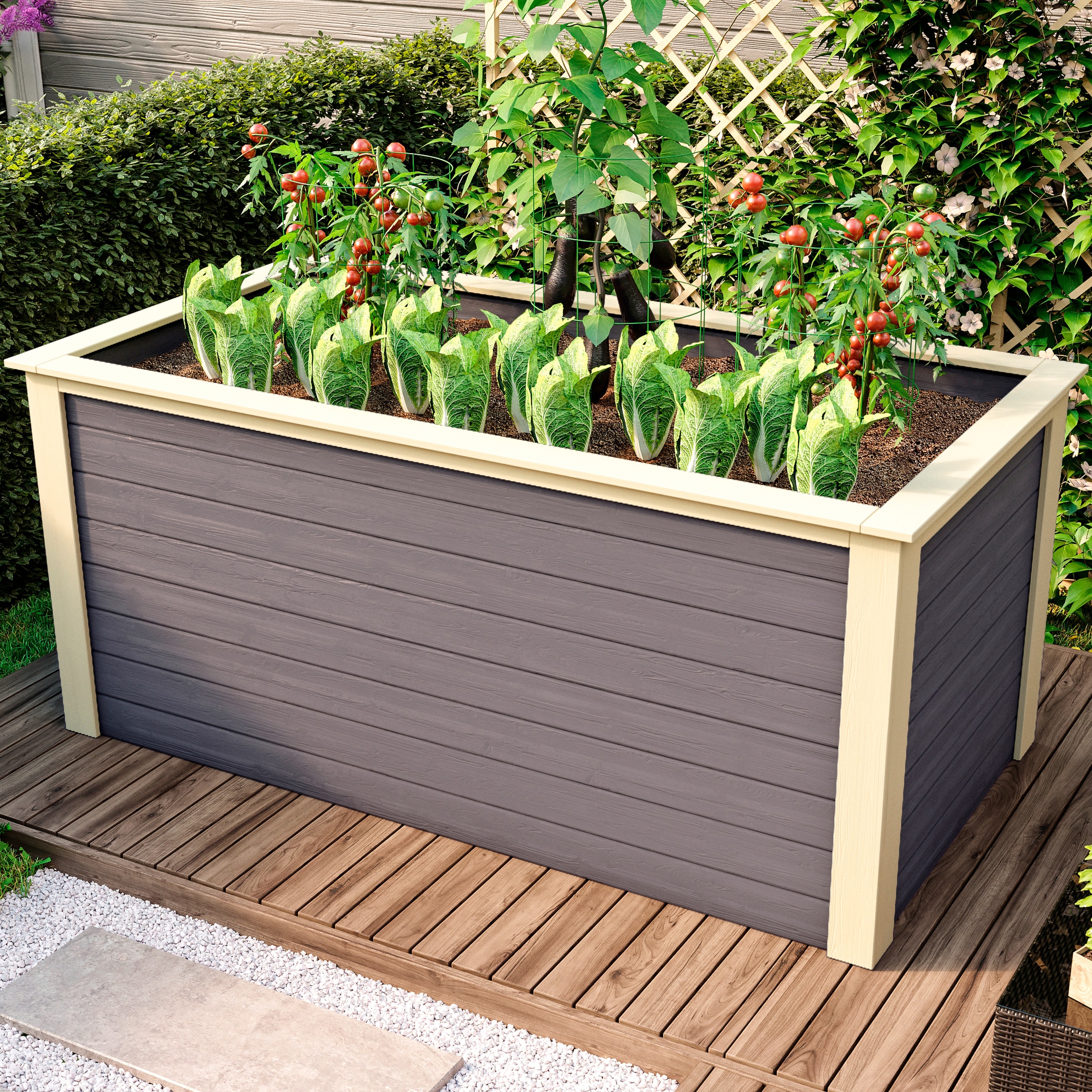 Karibu Hochbeet "2" BxTxH: 254x94x92 cm günstig online kaufen