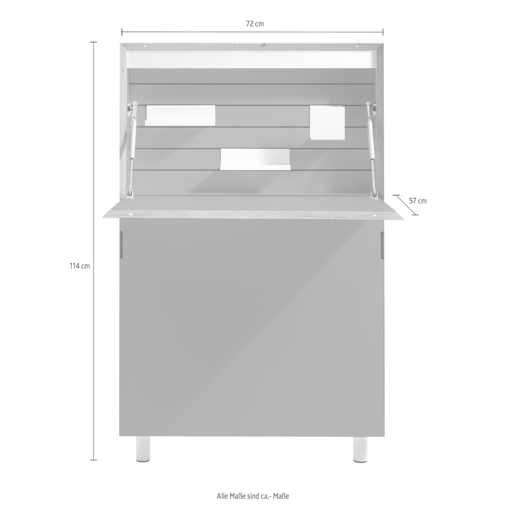 Müller SMALL LIVING Sekretär »FLATMATE«, mit LED-Unterbauleuchte, Design by Michael Hilgers