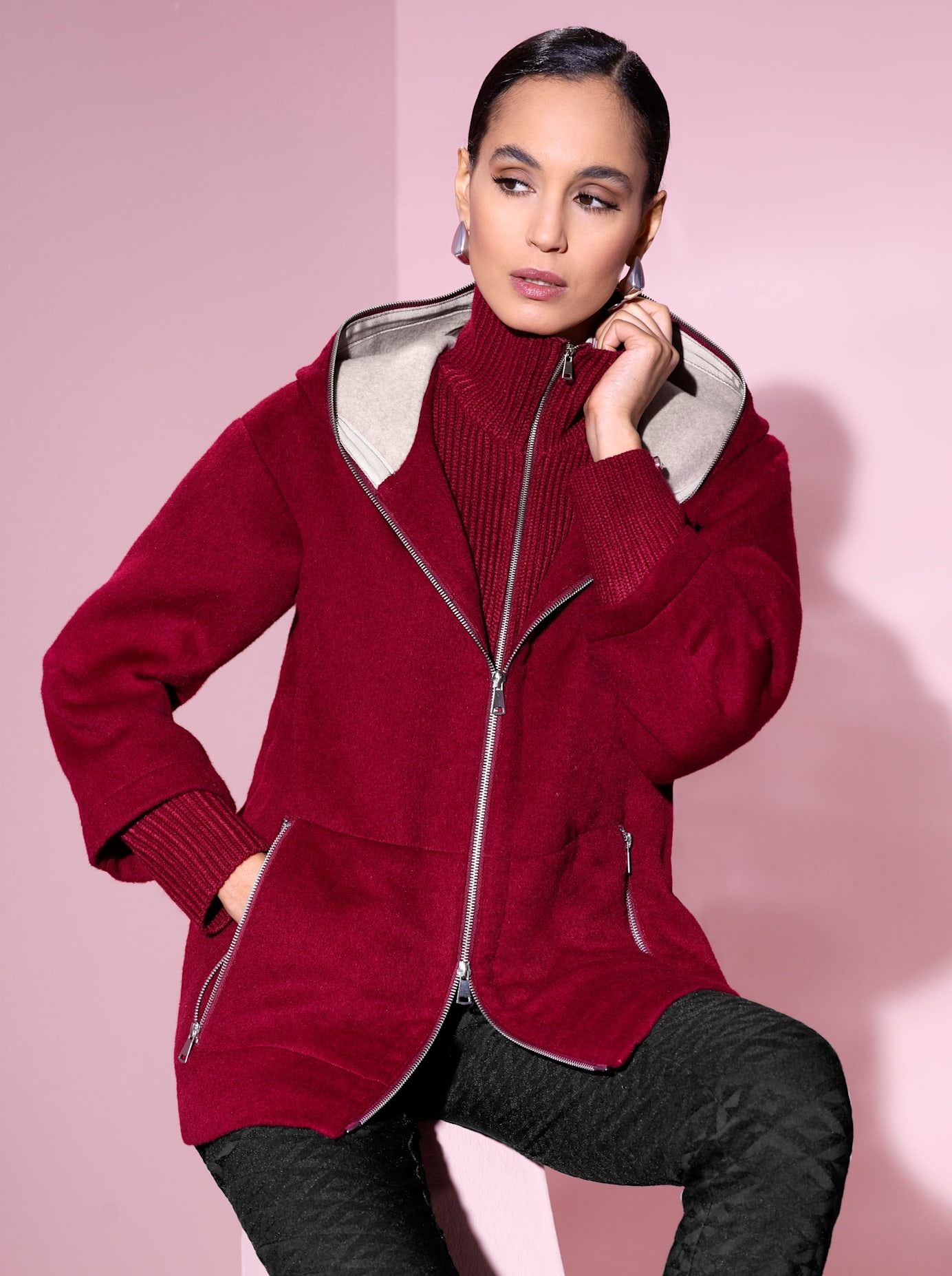 MANISA Langjacke, mit Kapuze günstig online kaufen