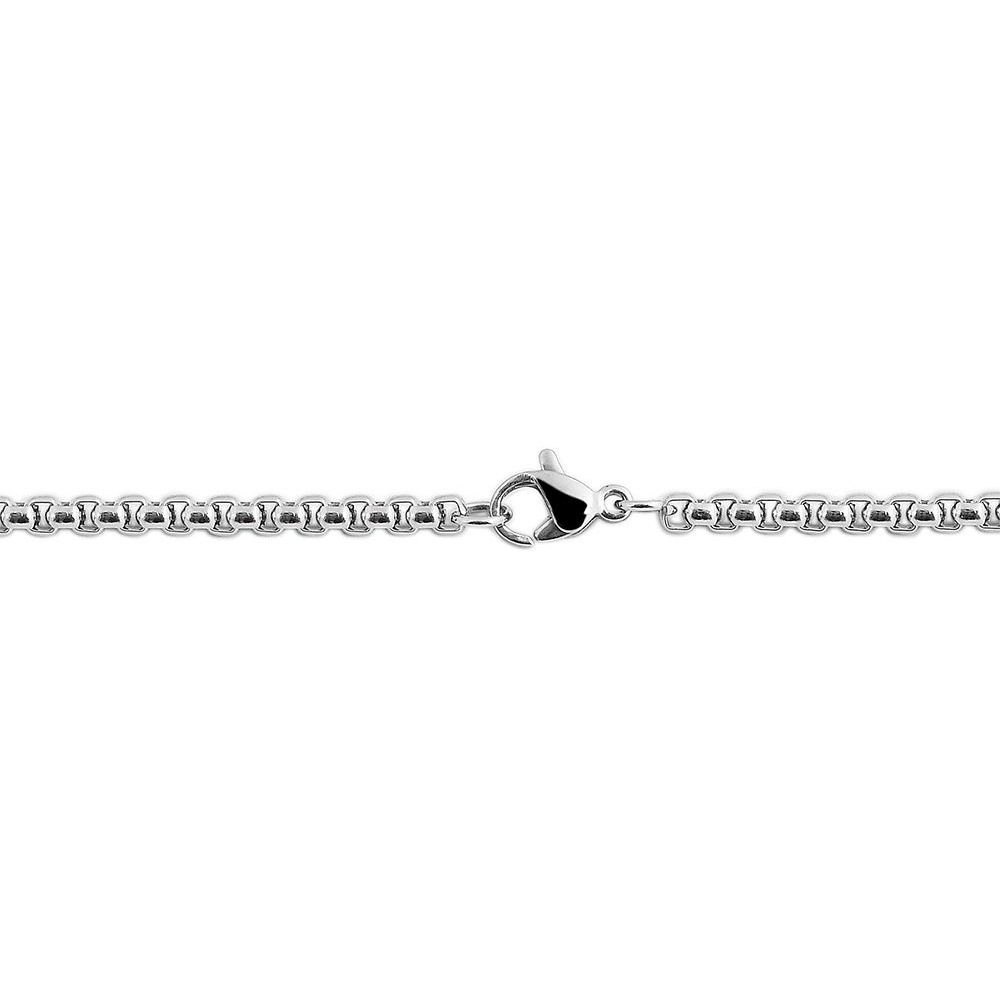 ADELIA ́S Damen Gliederkette "Unisex Halskette – Venezianerkette aus Edelstahl 60 cm", 60cm, Edelstahlsilber, Edelstahl, Halsketten, Ein stilvolles