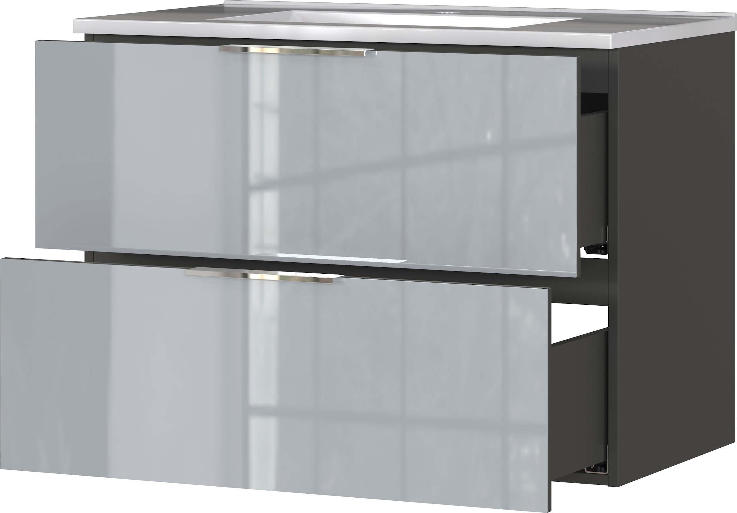 GERMANIA Badmöbel-Set »Oakland«, (5 St.), inkl. WT-Unterschrank, Spiegel, Schrank, Mediumschrank und Regal