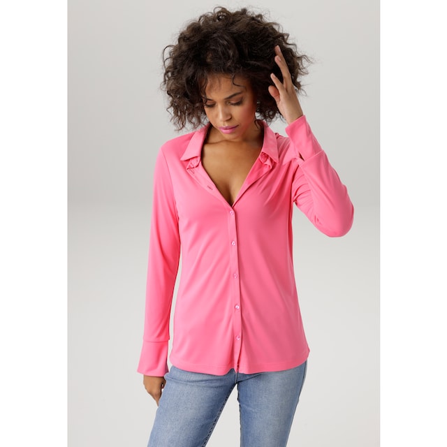 Aniston CASUAL Hemdbluse, in Jersey-Crepé-Qualität für BAUR strukturierter bestellen 