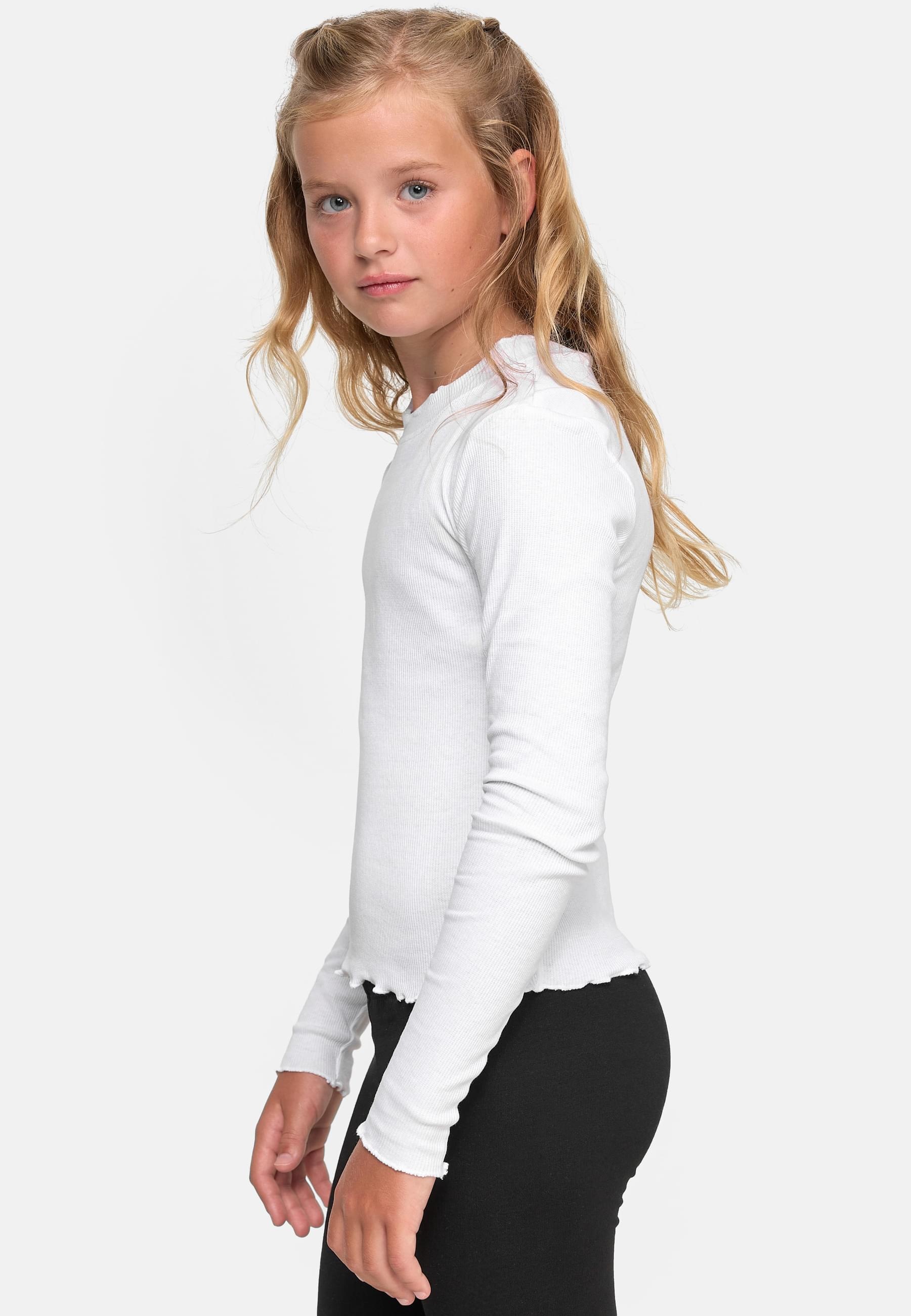 URBAN CLASSICS Longsleeve »Urban Classics Damen Girls Short Rib Longsleeve«, (1 tlg.)