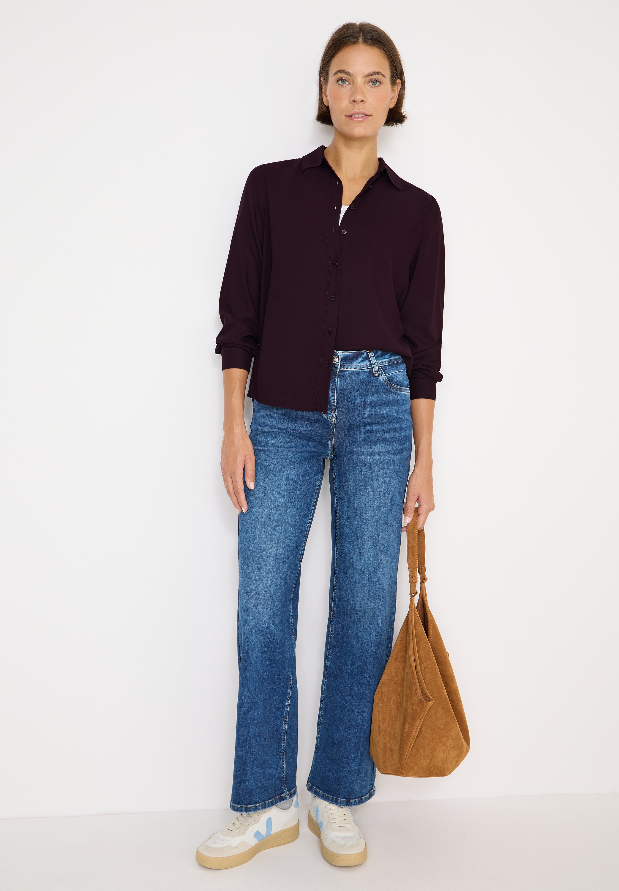 Thumbnail - Cecil Langarmbluse aus seidiger Viskose