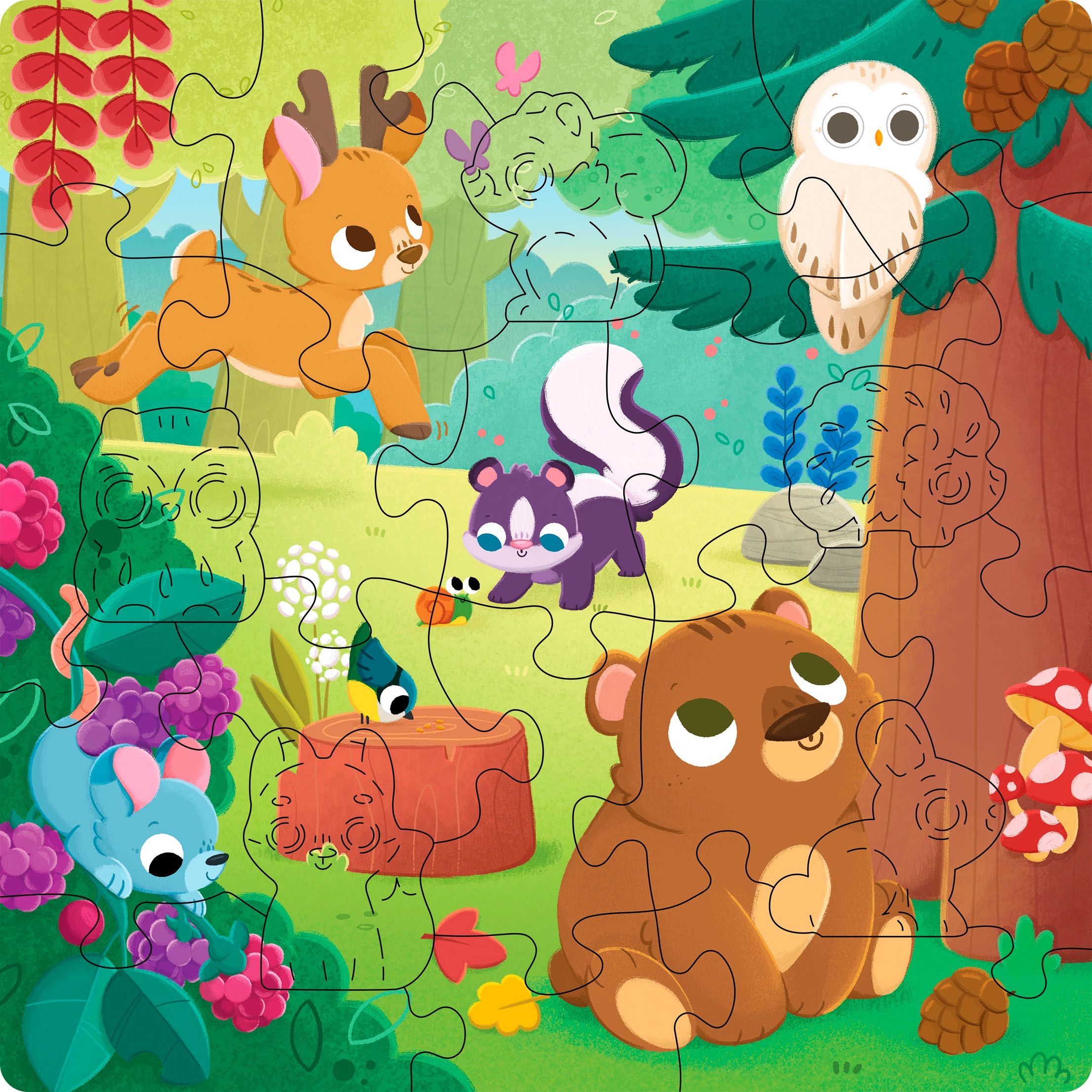 Ravensburger Puzzle »Fröhliche Waldfreunde« Made in Europe