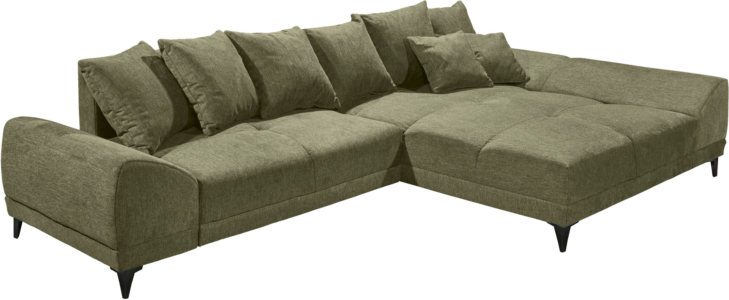 ED EXCITING DESIGN Ecksofa »Scott L-Form«, mit Bettfunktion, Bettkasten & 8 Zierkissen