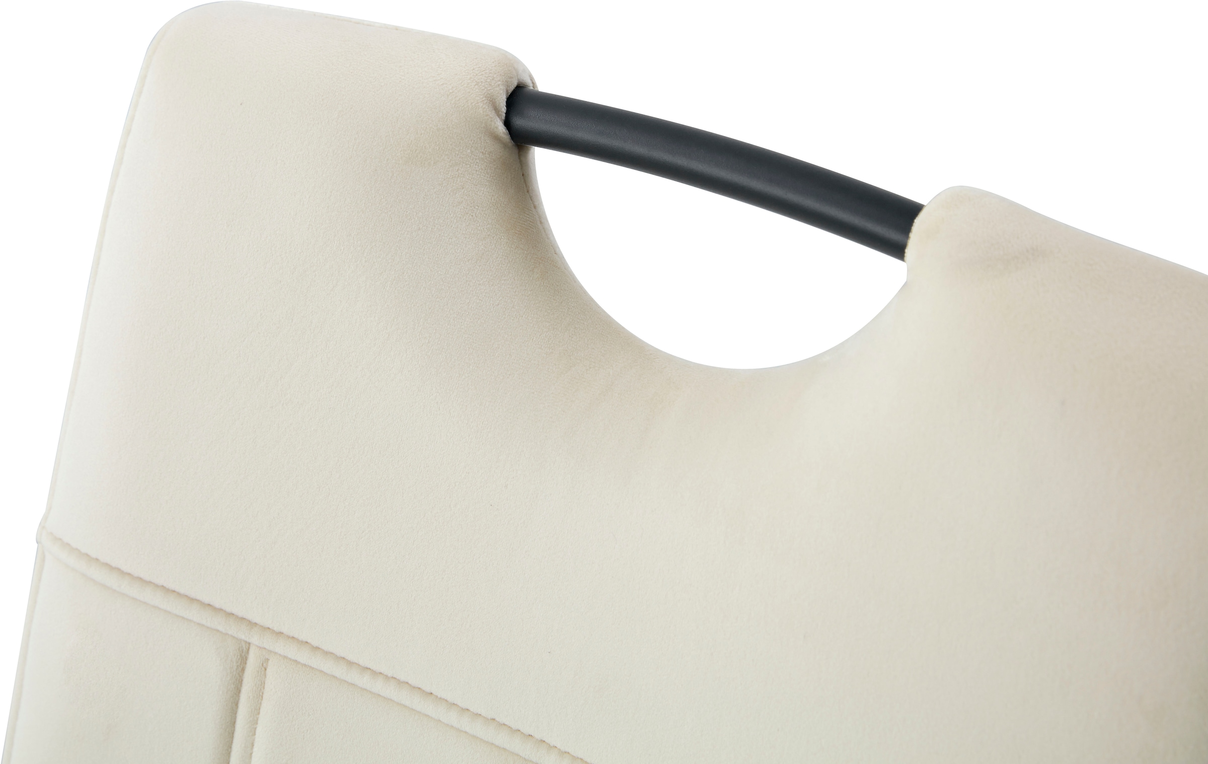 Home affaire Esszimmerstuhl »AIRDRIE, 2er Set, mit Metallgestell in matt schwarz« (Set) 2 Stk.in verschiedenen Farben, Belsatbarkeit pro Stuhl 120 kg, mit Griffloch