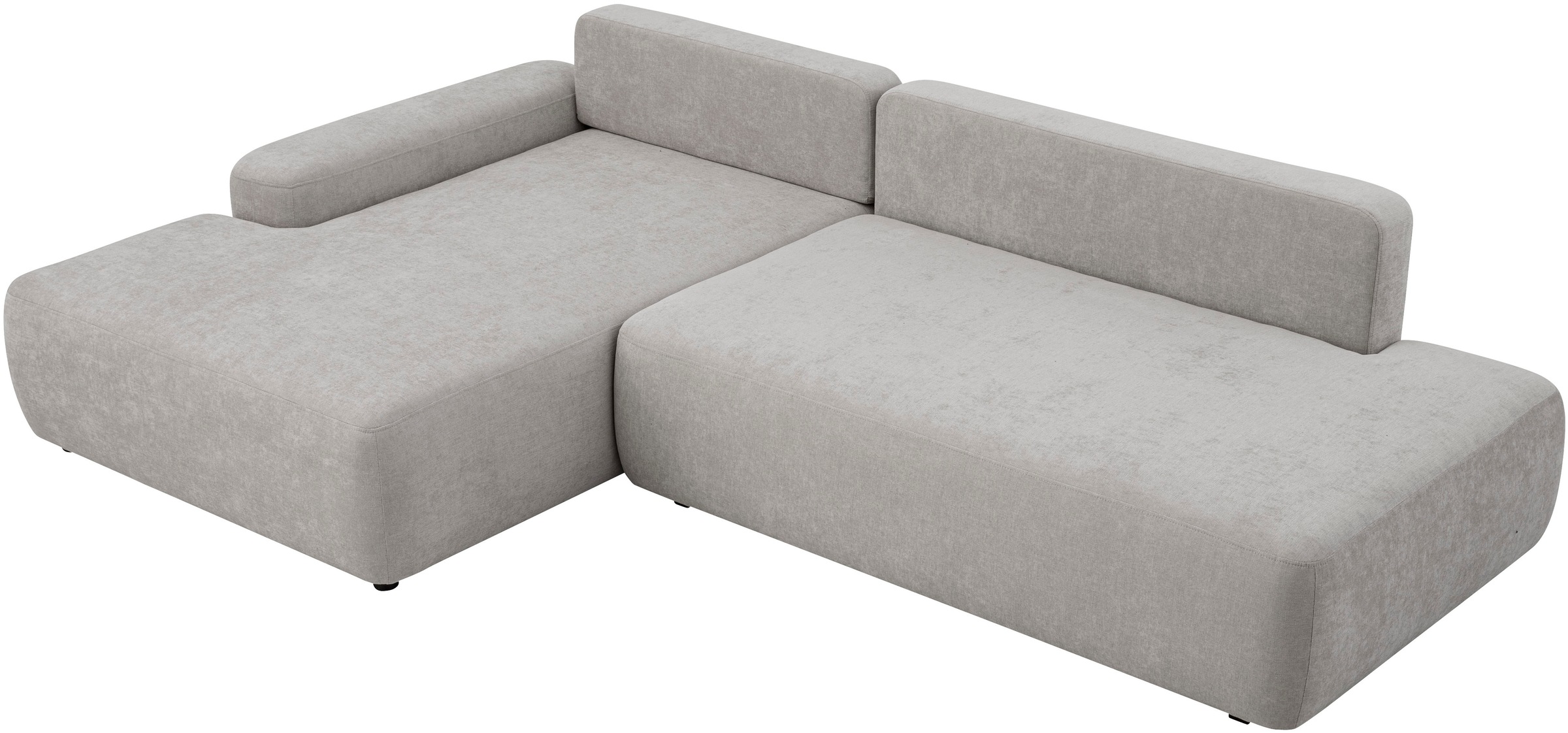 INOSIGN Ecksofa »TORGE, Schlafsofa Cord, Samtvelours u. Strukur fein, Couch in L-Form«, Schlaffunktion und Bettkasten, Liegefläche: 210x125 cm, neues Design
