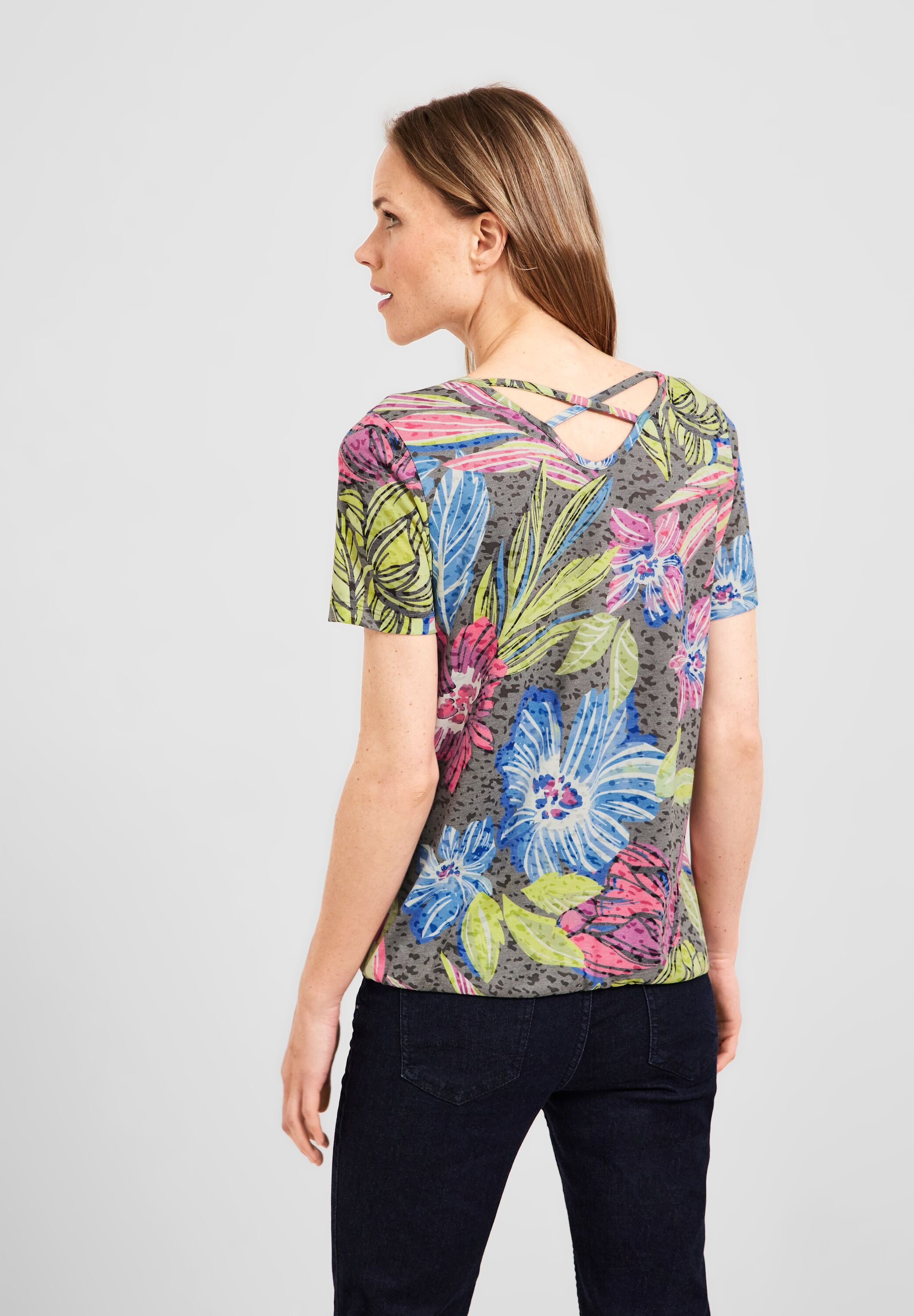 Cecil T-Shirt, mit Bändchen am Kragen für bestellen | BAUR