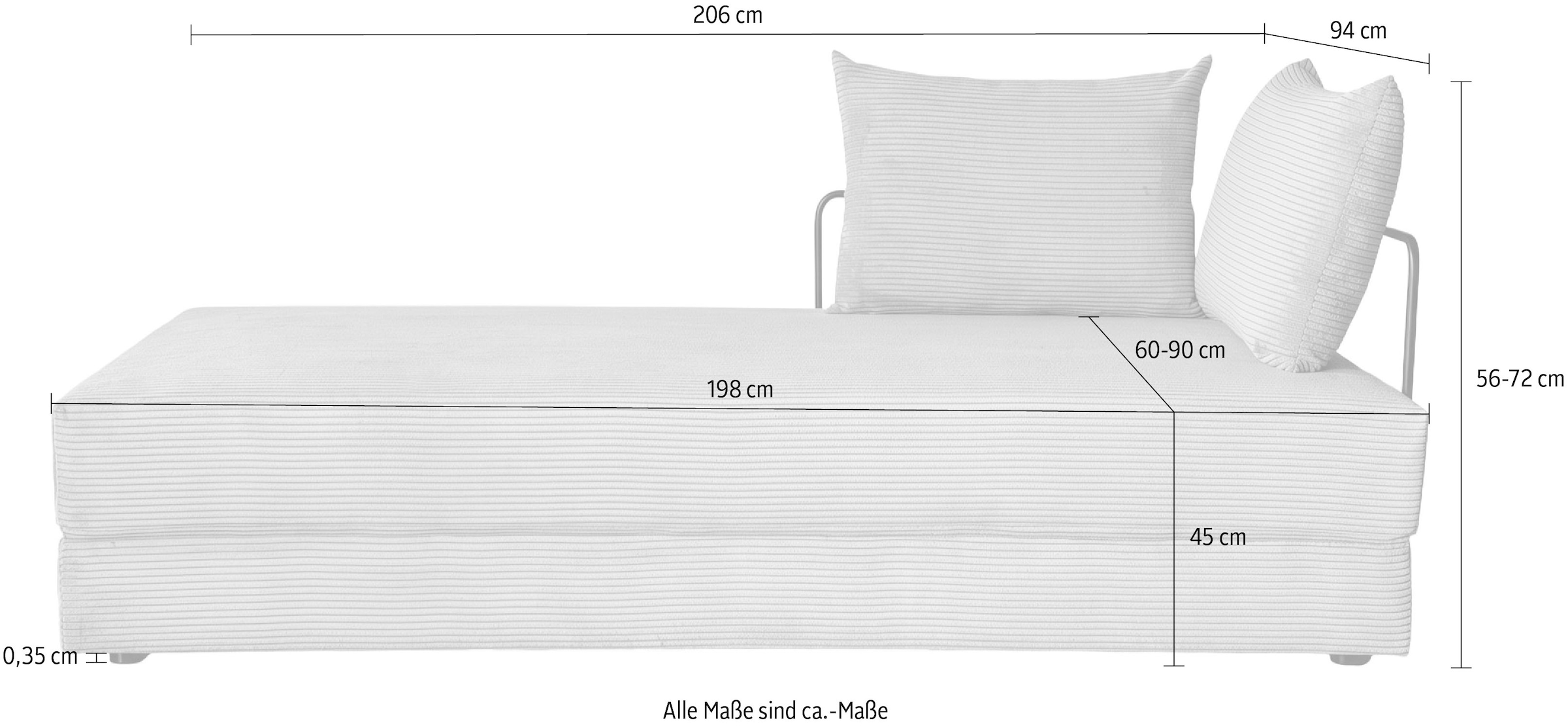 OTTO home Schlafsofa »Benny, Gästebett 181x198 cm, in 2 Qualitäten mit Zierkissen« CLASSIC - Bonnellfedern - ideal als Gästebett