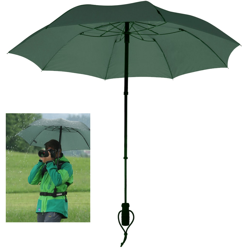 EuroSCHIRM® Taschenregenschirm »teleScope handsfree, olivgrün«