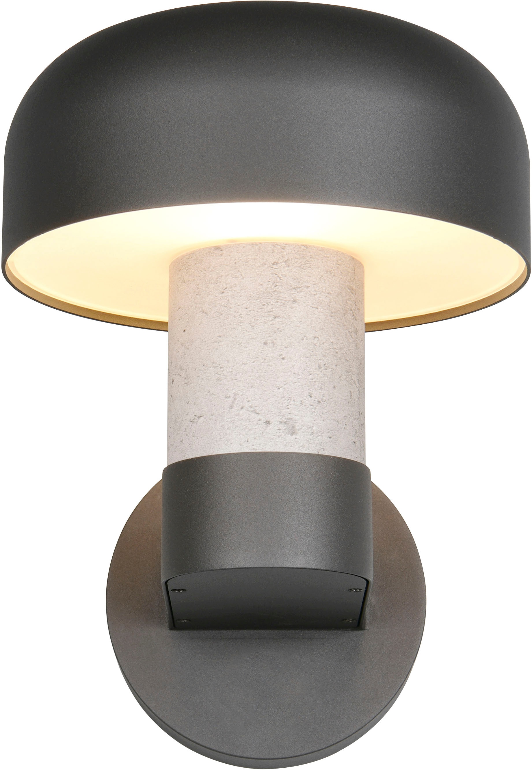 TRIO Leuchten Außen-Wandleuchte »FRASER, Fassadenbeleuchtung Laterne Pilzform, exkl 1x E27 max 10W IP54«, 1 flammig, Leuchtmittel E27 | Leuchtmittel wechselbar, Hauswand Leuchte aus Druckguss Aluminium, Leuchtmittel wechselbar
