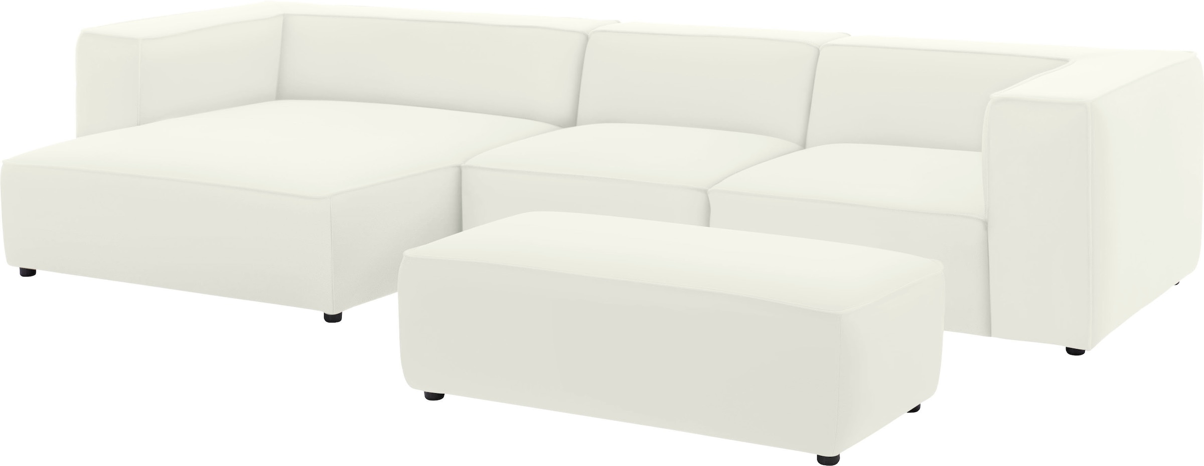 W.SCHILLIG Ecksofa »around-the-block«, mit eleganter Biese, mit Federkern, Breite 341 cm