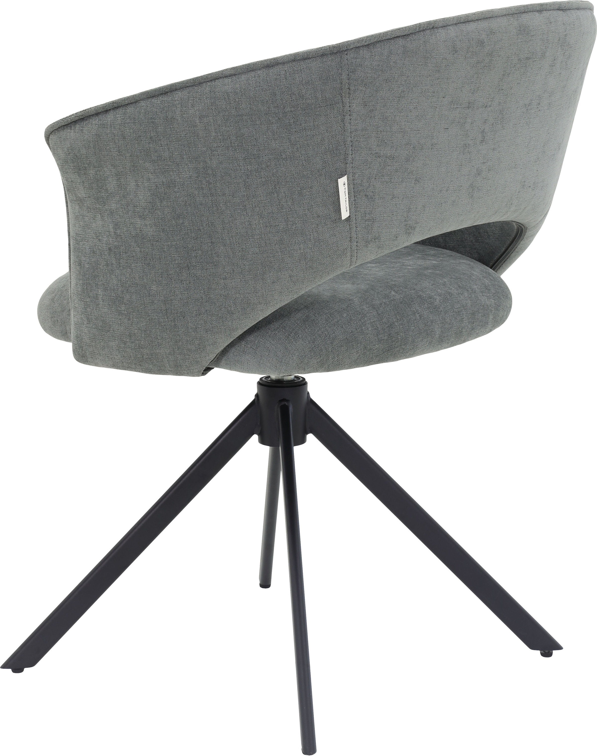 TOM TAILOR HOME Armlehnstuhl »CURVY ARMCHAIR«, (Set), 2 St., Chenille, mit Armlehnen, drehbar, Rückholfunktion, Rückenausschnitt