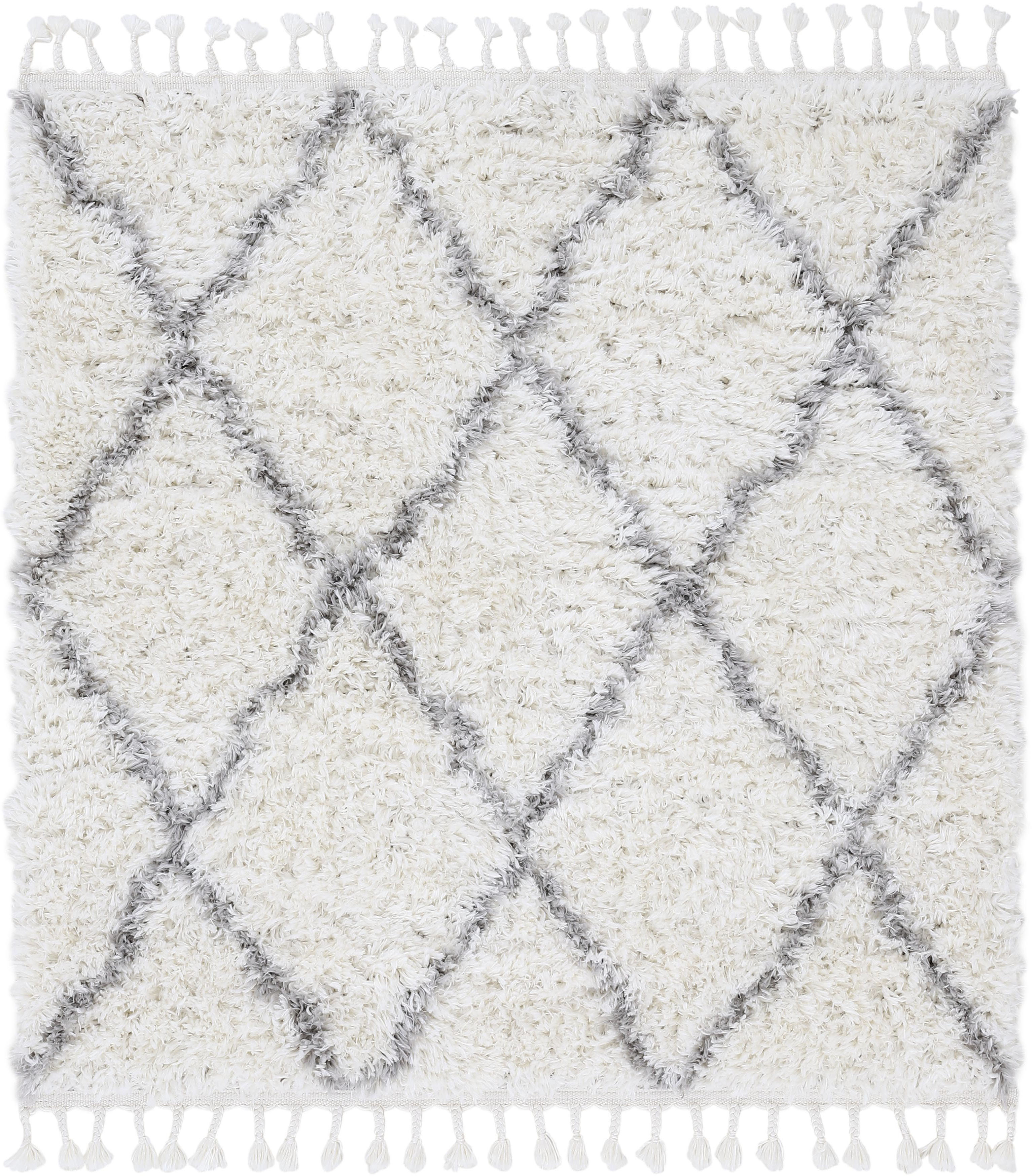 carpetfine Hochflor-Teppich "Eddy" rechteckig 30 mm Höhe Shaggy, auch als Läufer und in quadratisch, mit Fransen, Wohnzimmer