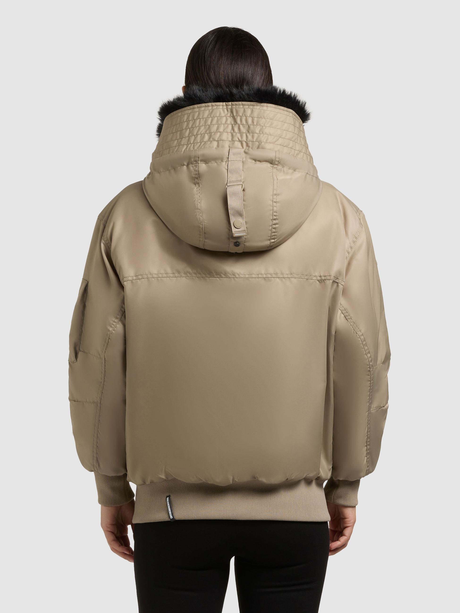 Thumbnail - khujo Bomberjacke "Cela" mit Kapuze Oversize Winterjacke mit abnehmbarem Kunstpelz-Besatz