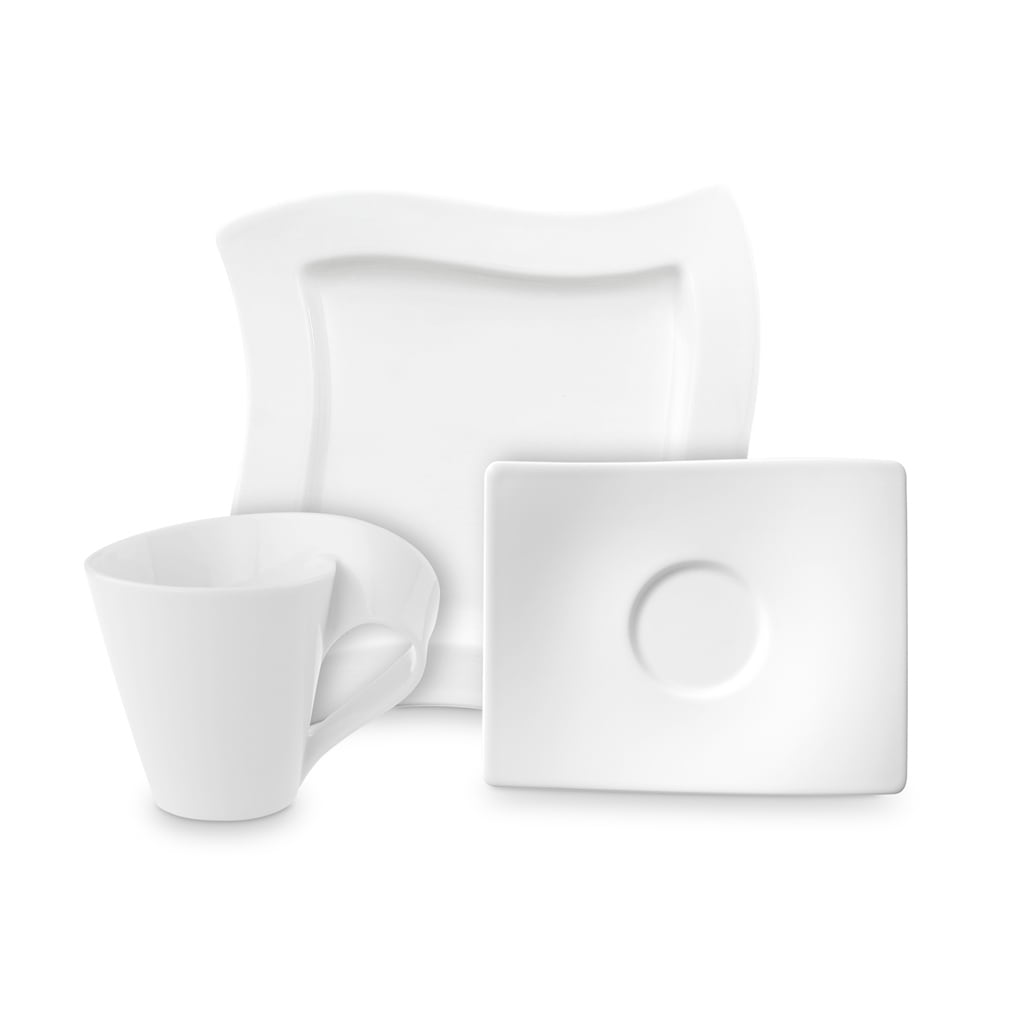 VILLEROY & BOCH Geschirr-Set "Kaffee Set NewWave 12er Set weiß", weiß, Geschirr-Sets