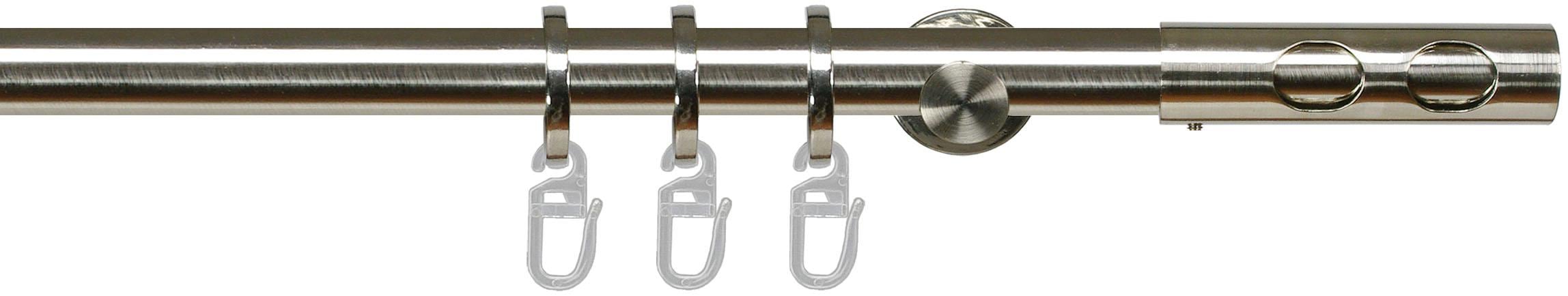 Liedeco Gardinenstange "AVO edelstahl-optik" Ø 20 mm 1 läufig-läufig Fixmaß günstig online kaufen