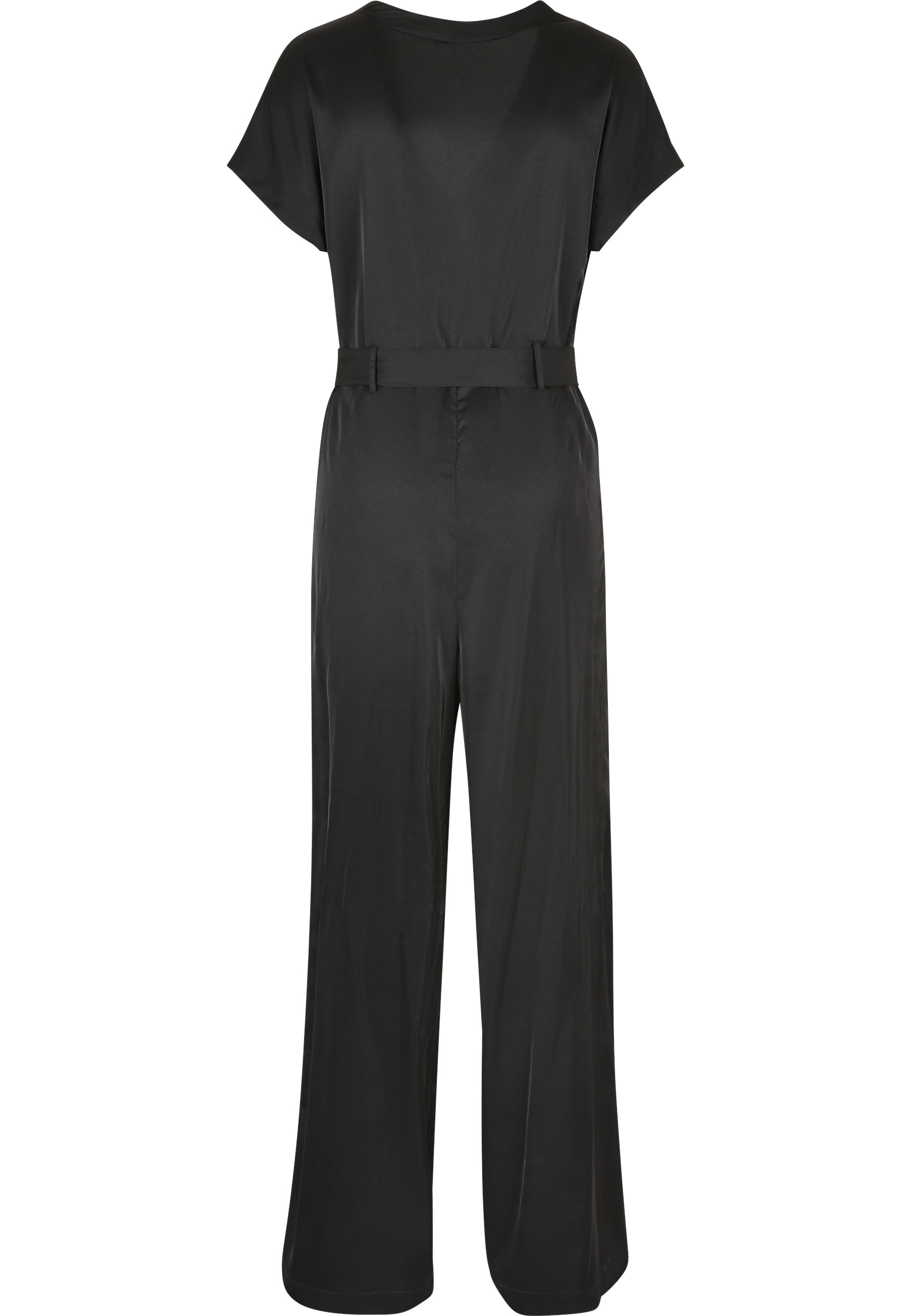 URBAN CLASSICS Jumpsuit »Urban Classics Damen Ladies Satin Wide Leg Belt Jumpsuit« 1 Stk.