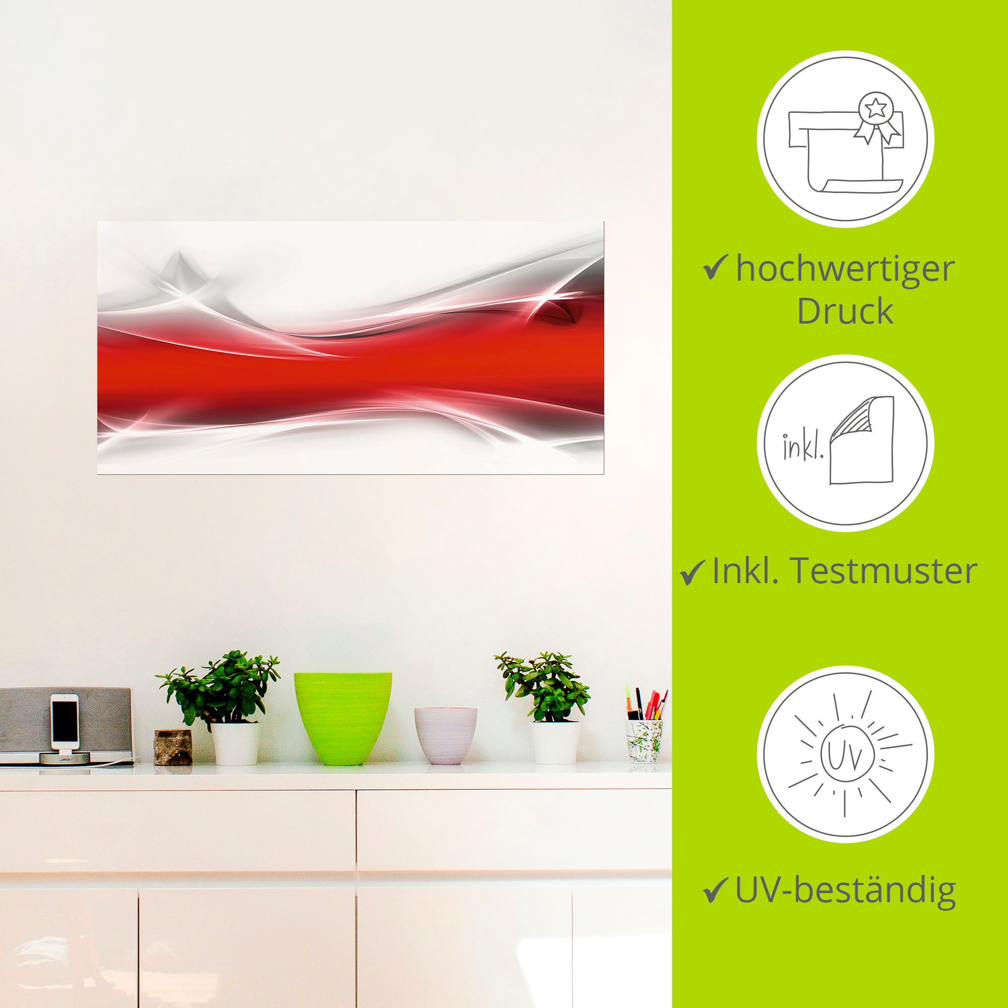 Artland Wandbild »Kreatives Element«, Gegenstandslos, (1 St.), als Leinwandbild, Wandaufkleber in verschied. Größen