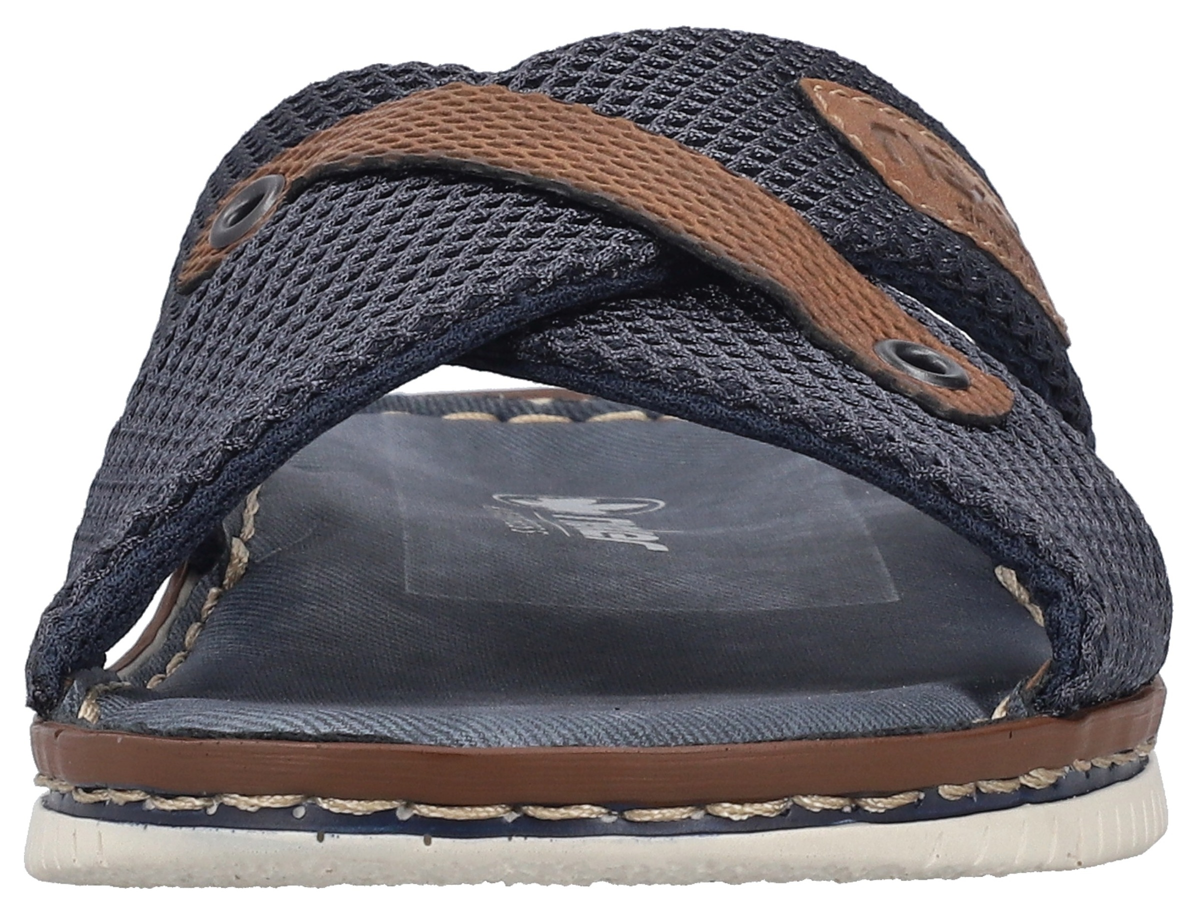 Rieker Men's Mules Dark Blue/Brown Size 47 3