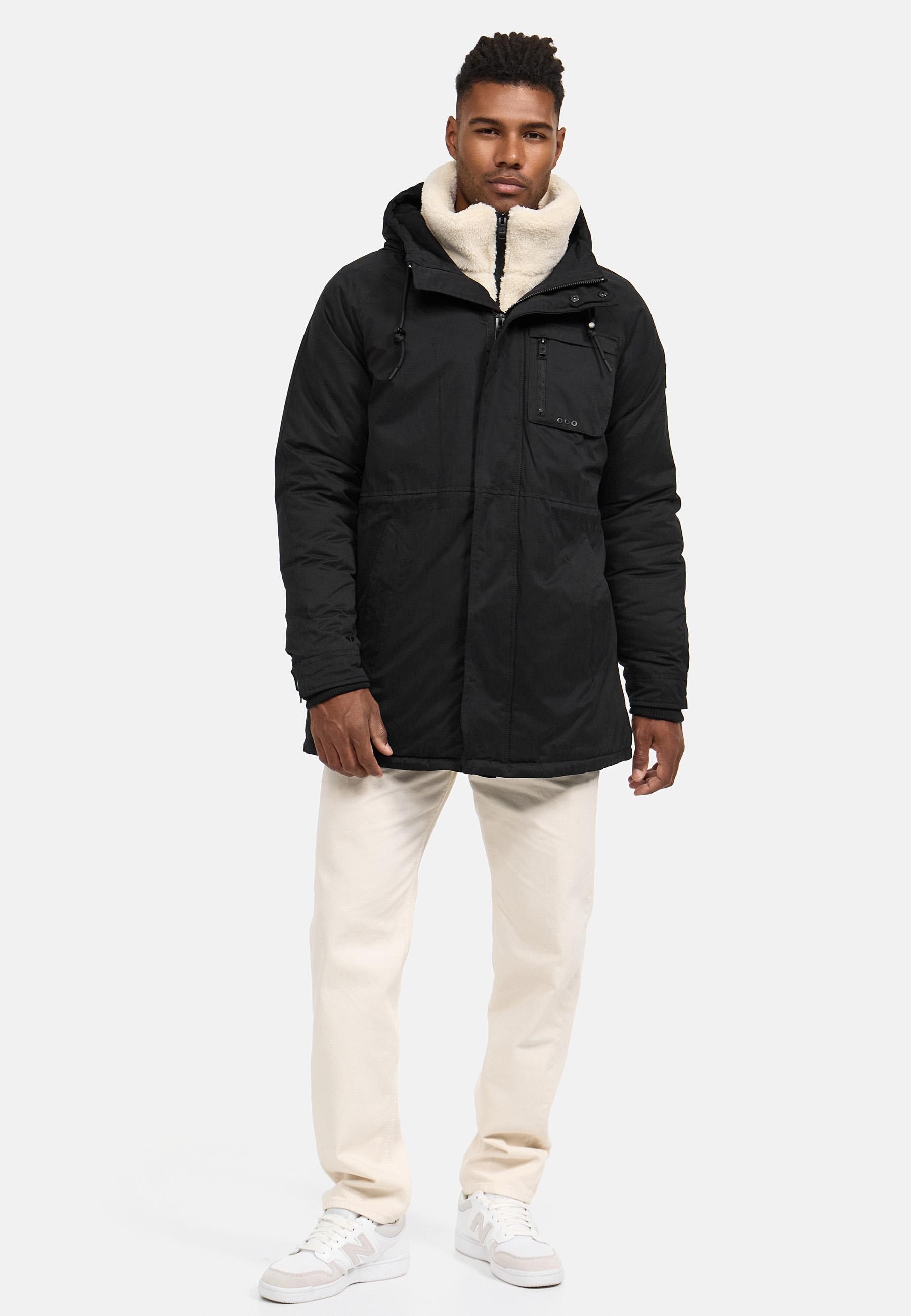 Stone Harbour Kurzmantel »Navroos XX«, Kurzer Herren Wintermantel mit abnehmbarem Kragen