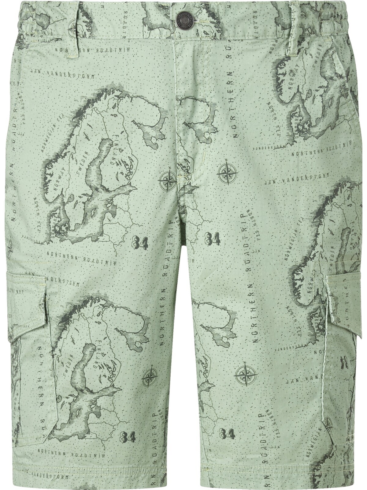 Jan Vanderstorm Cargobermudas "Cargobermuda GUBBEN" mit Landkarten-Print günstig online kaufen