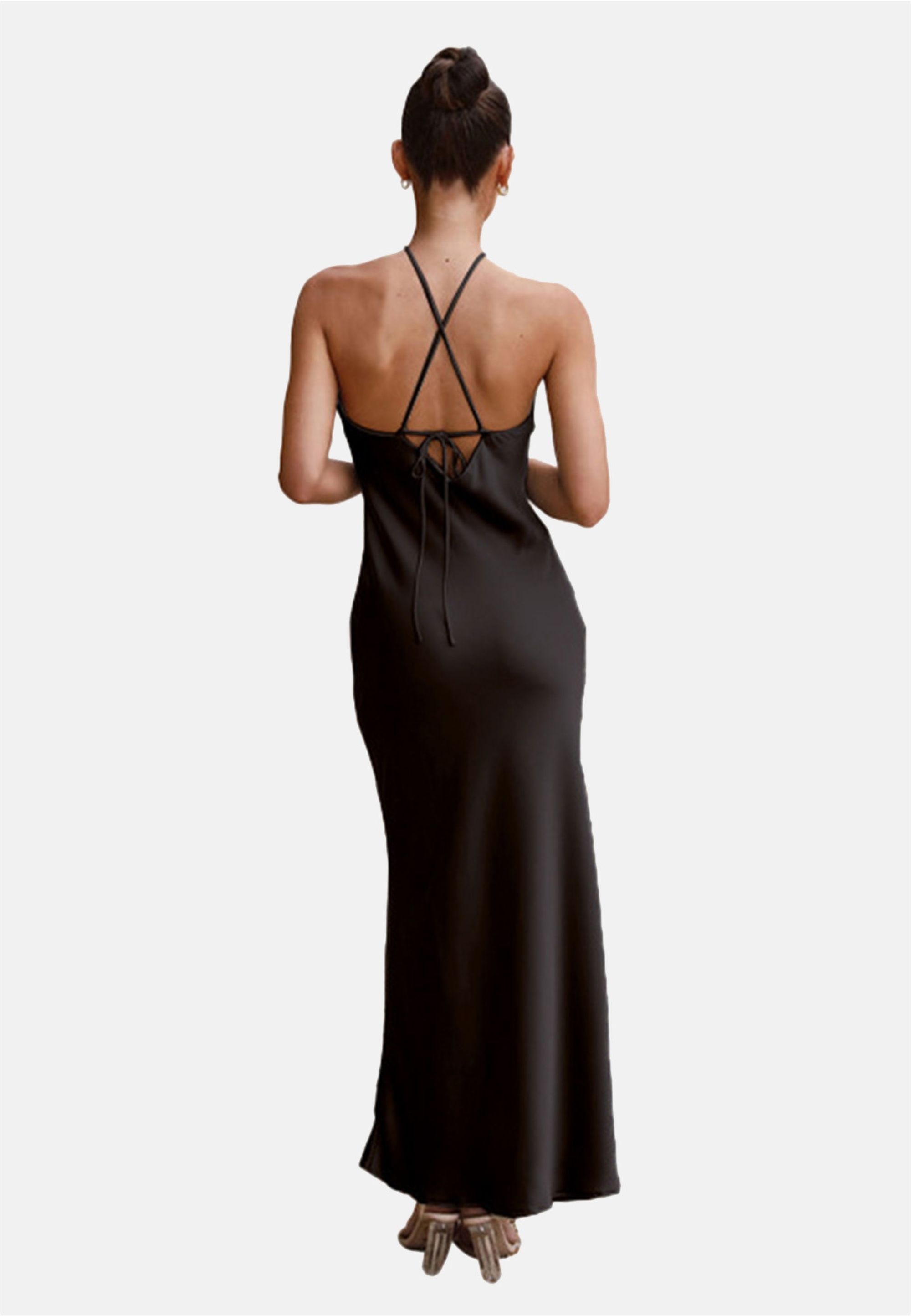 Moda Minx Jerseykleid »Kiki Long Dress«, mit schöner Schnürung im Rücken