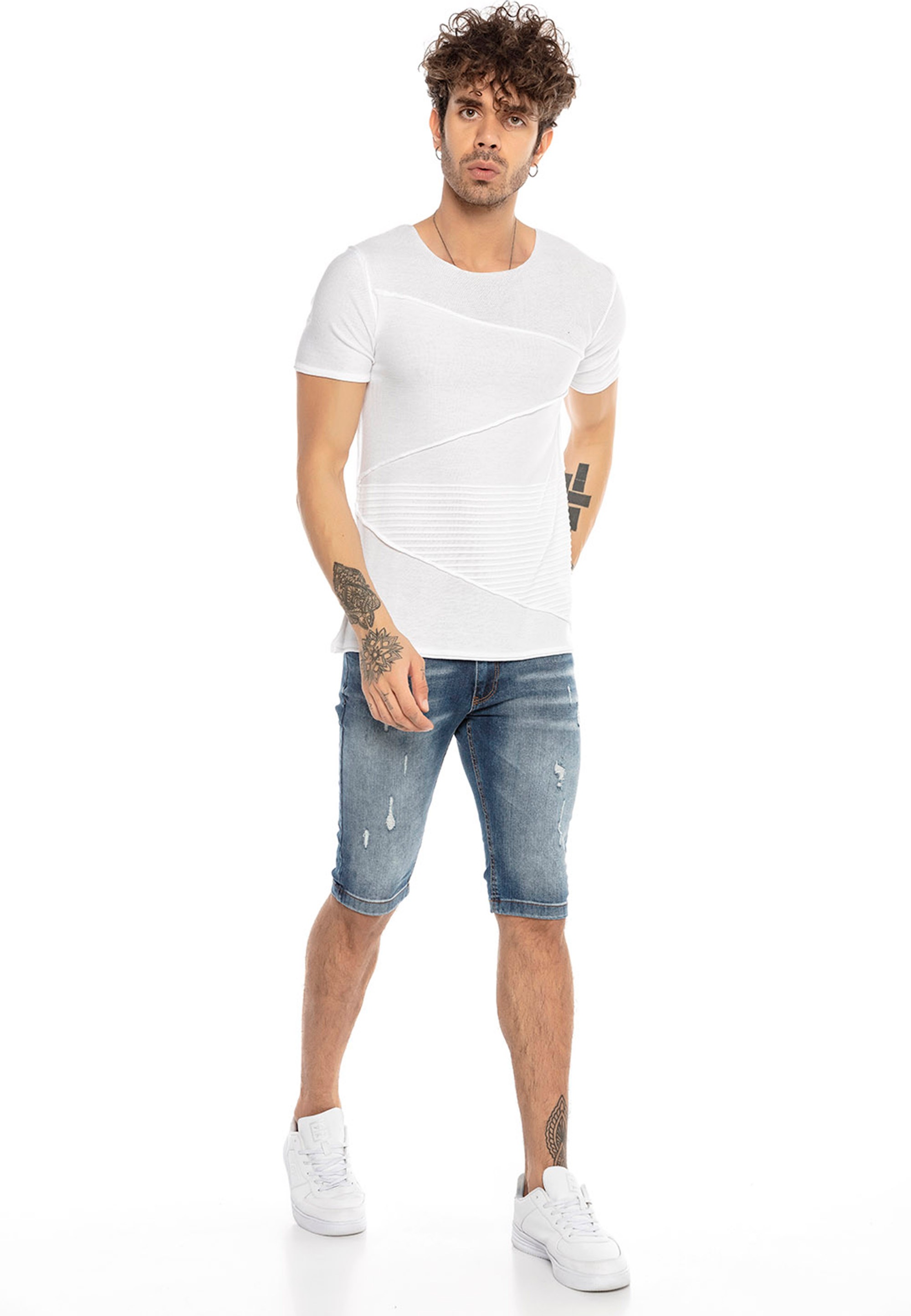 RedBridge T-Shirt »Evansville«, mit wechselnder Textur